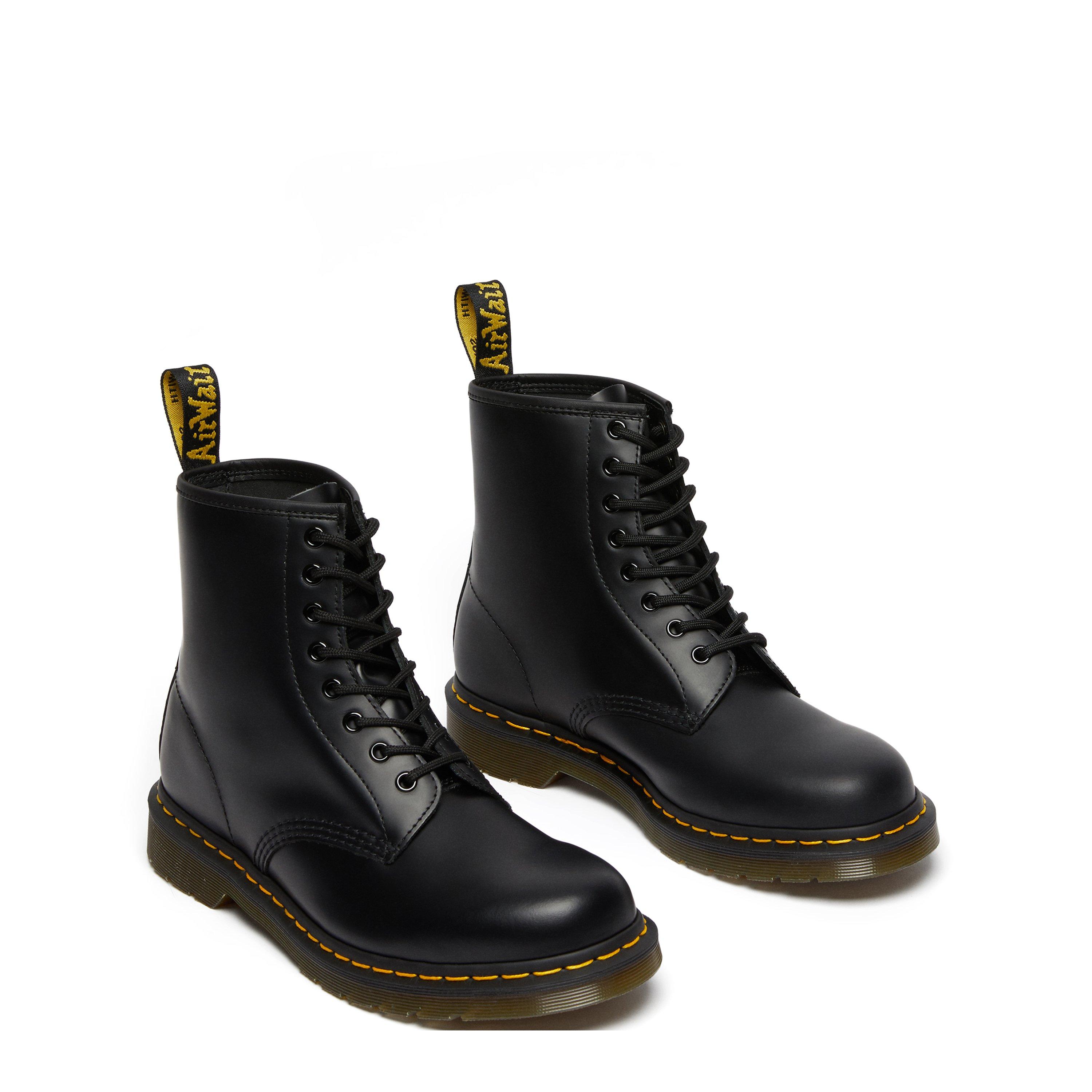 Black Smooth - Dr Martens - 1460 Leather Lace-up Boots - 3