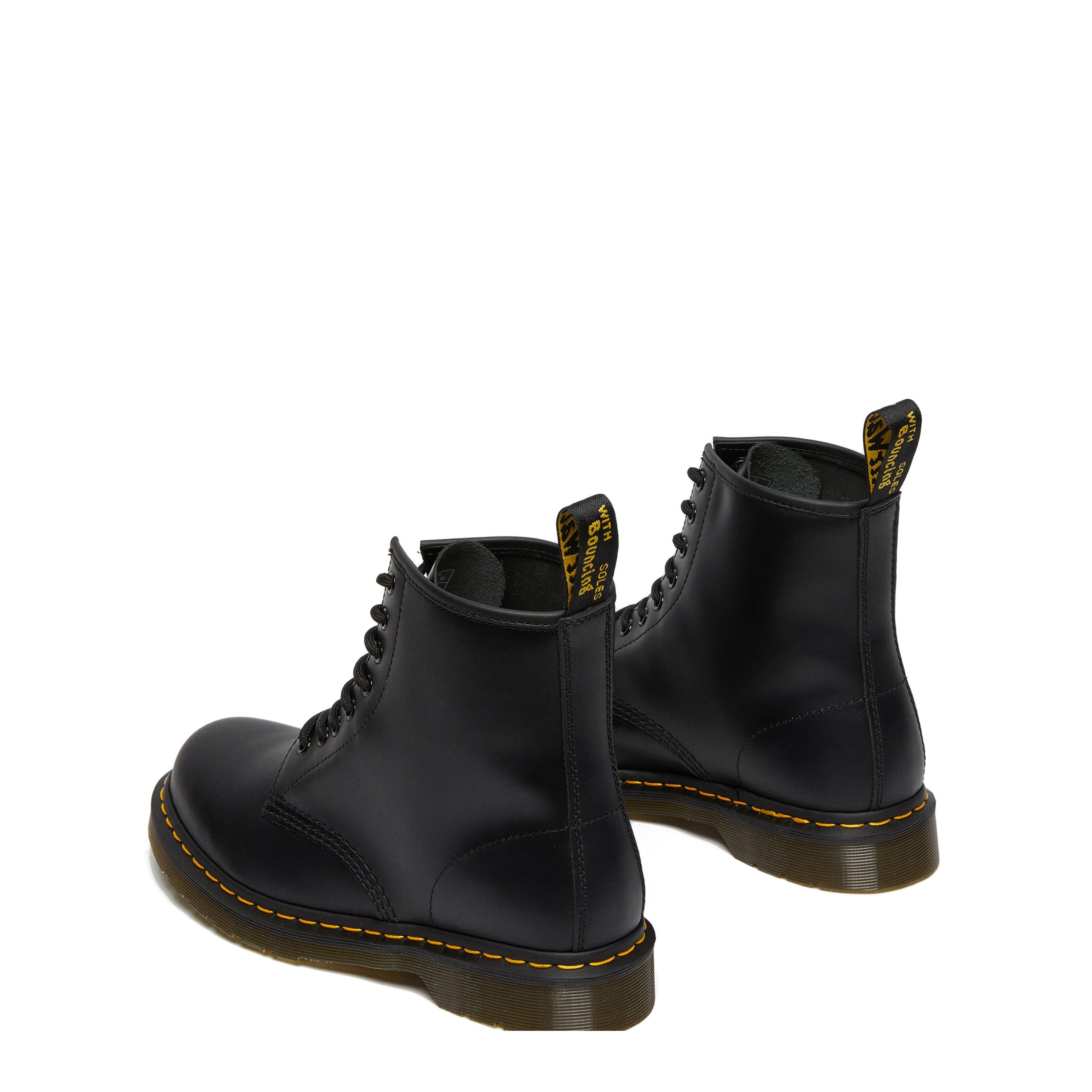 Black Smooth - Dr Martens - 1460 Leather Lace-up Boots - 4