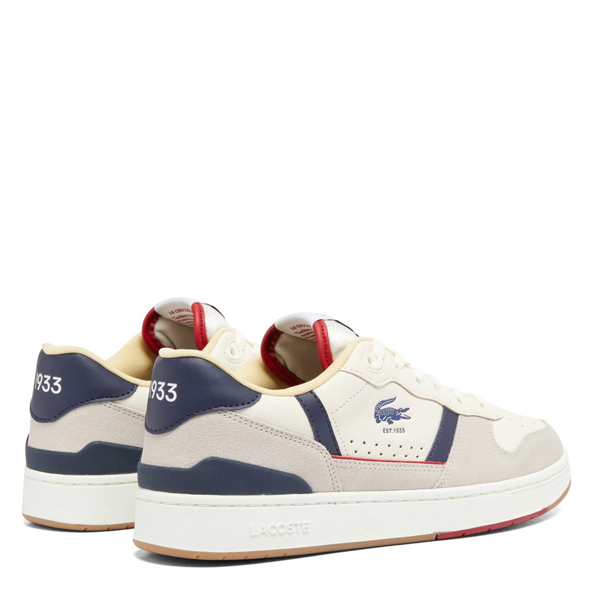 OFF WHT/GUM - Lacoste - T-Clip Set Leather Mens Shoes - 3