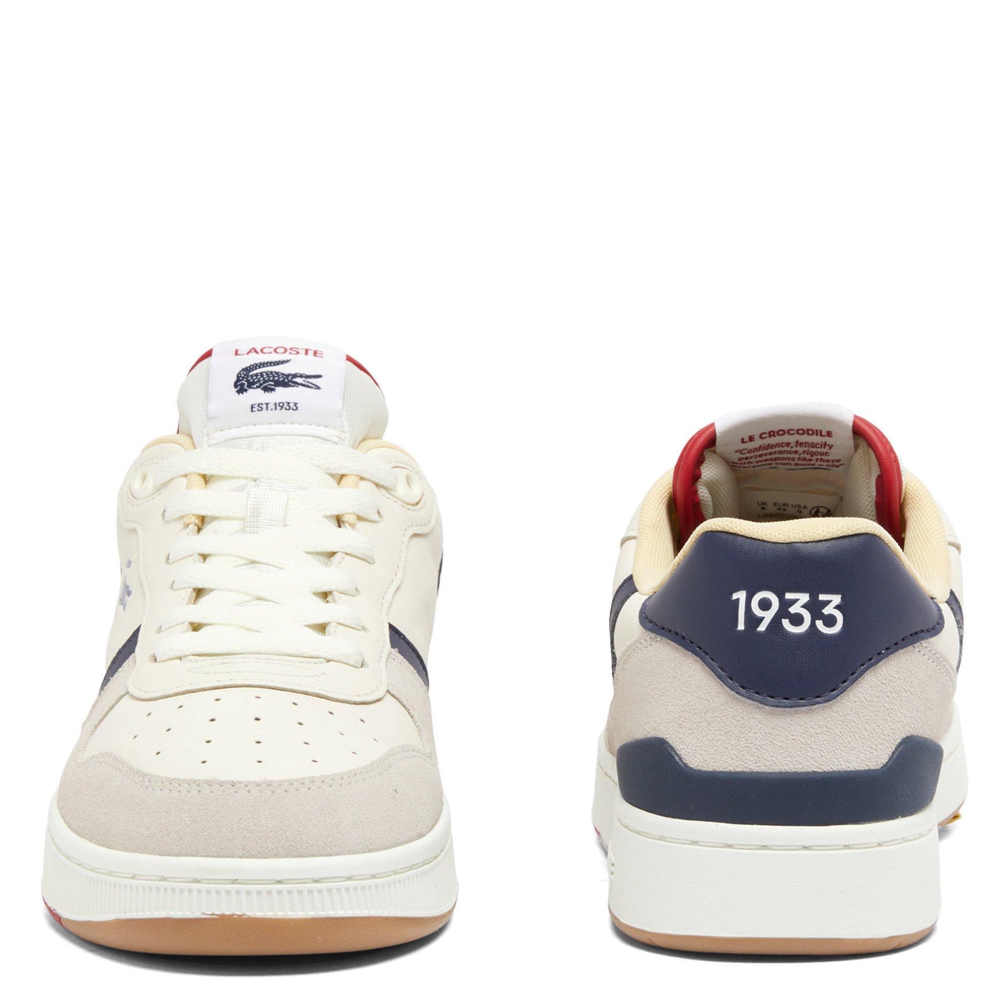 OFF WHT/GUM - Lacoste - T-Clip Set Leather Mens Shoes - 4