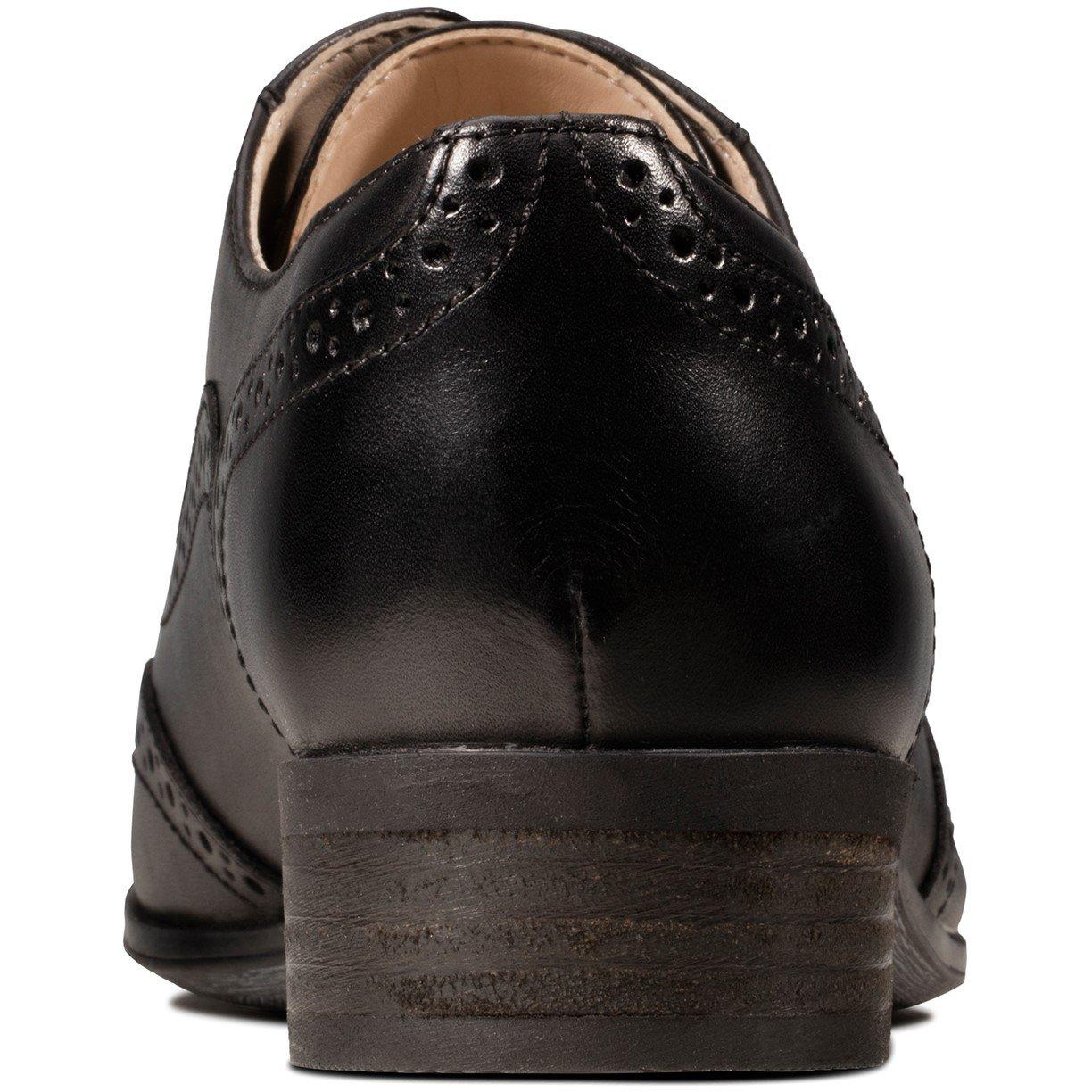 Black Leather - Clarks - Ladies Hamble Oak Shoes - 5