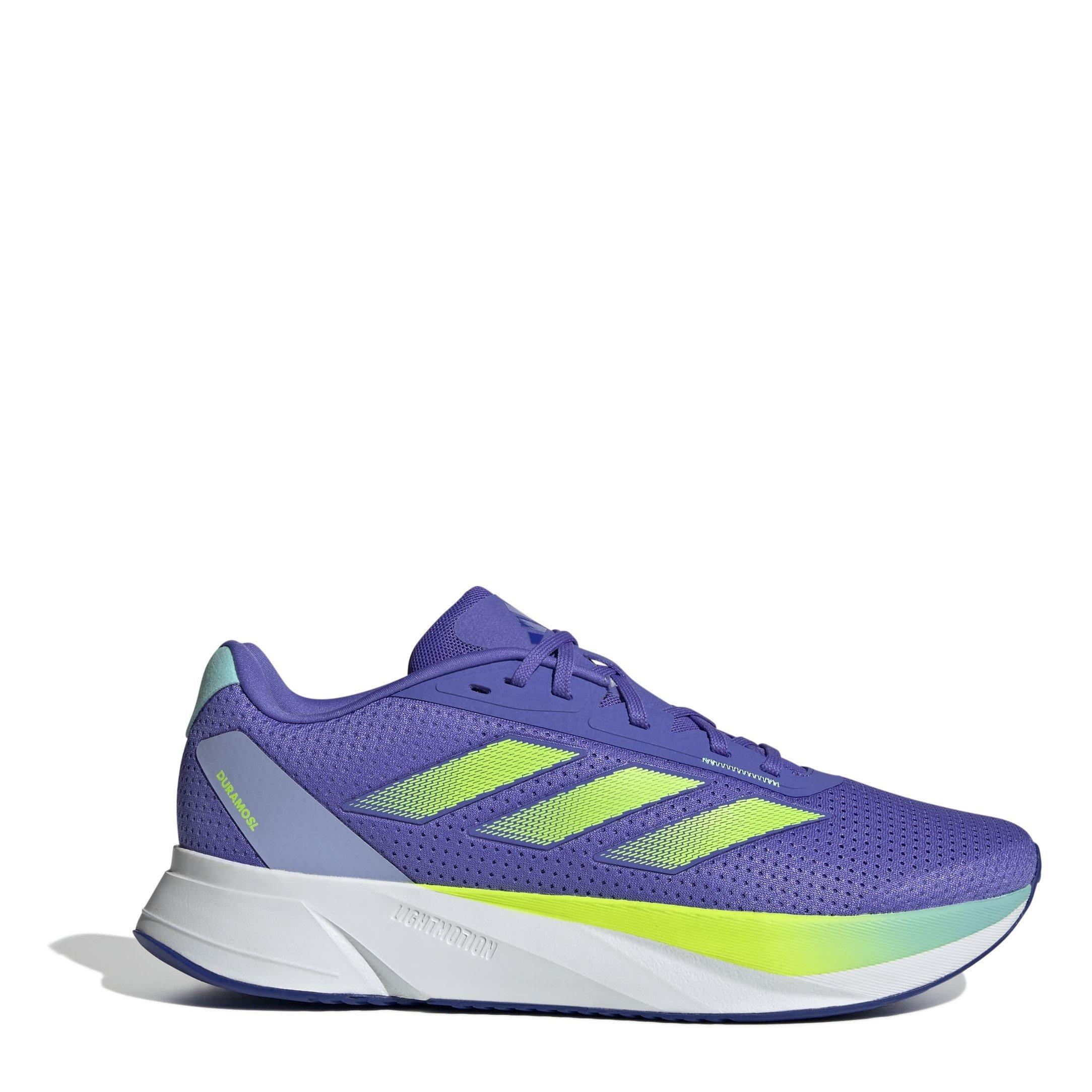 Blue/Lemon/Aqua - adidas - Duramo SL Mens Running Shoes - 1
