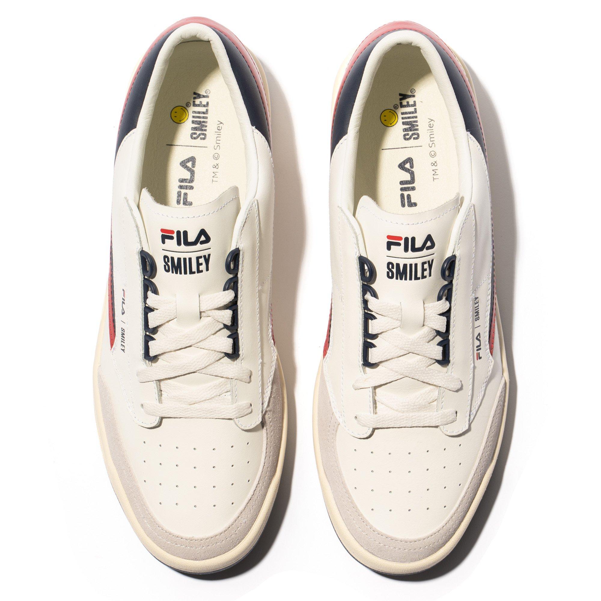 Wht/FilaNvy/Red - Fila - Tennis Club x Smiley Original 1985 Adults Shoes - 2