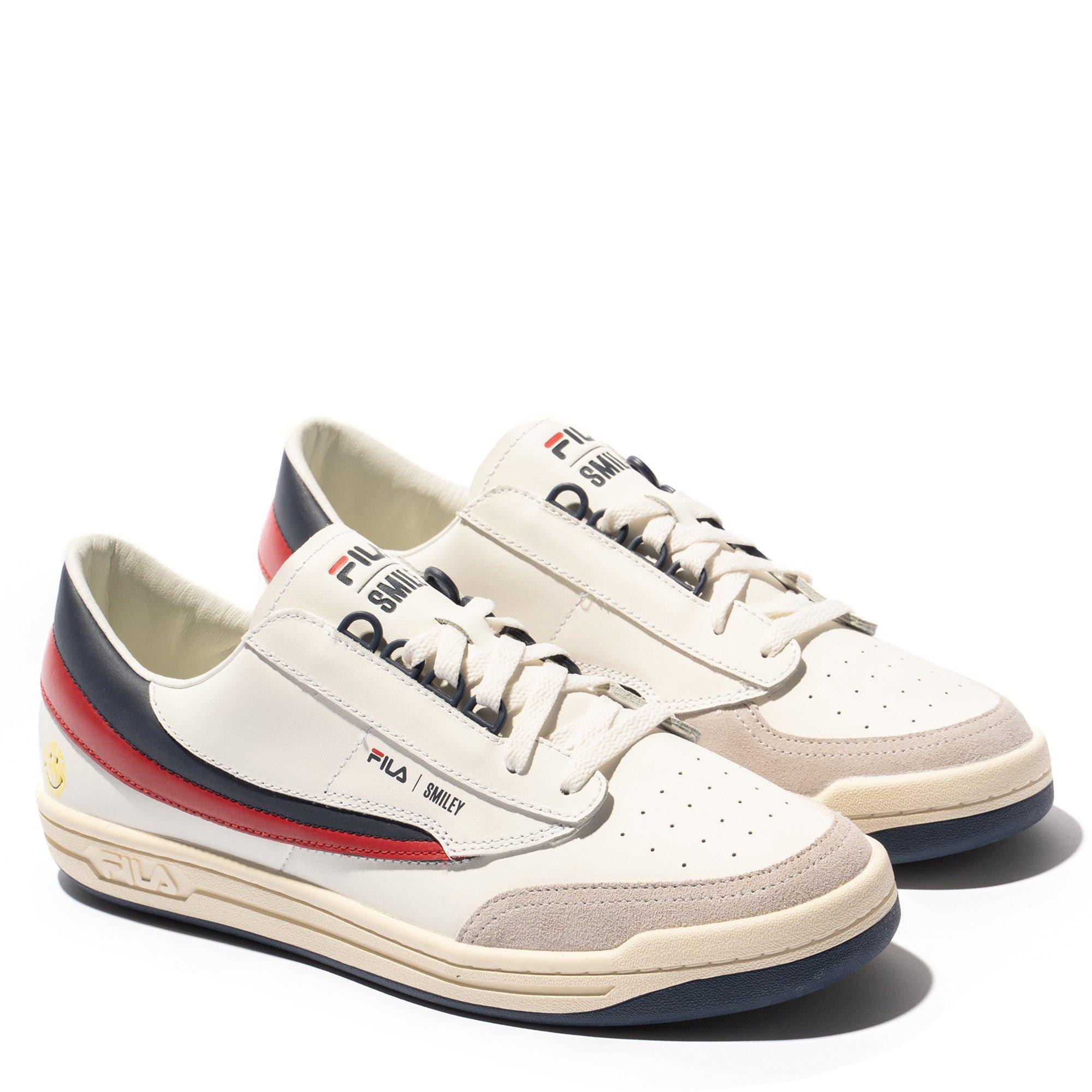 Wht/FilaNvy/Red - Fila - Tennis Club x Smiley Original 1985 Adults Shoes - 3