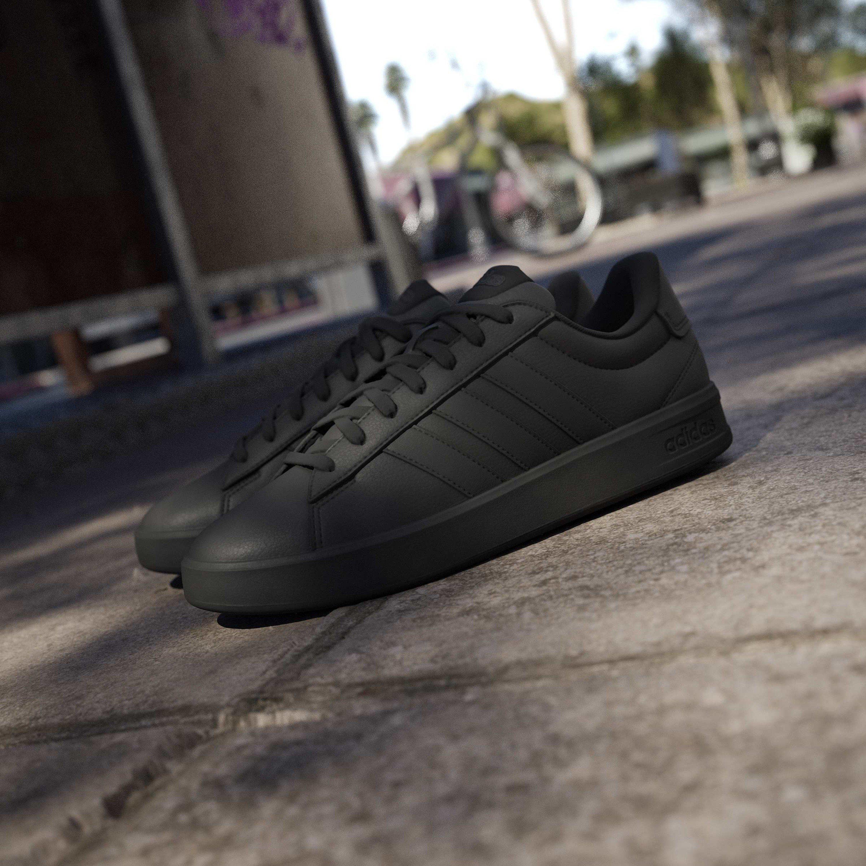 Triple Black - adidas - Grand Court Base 2 Trainers Mens - 15