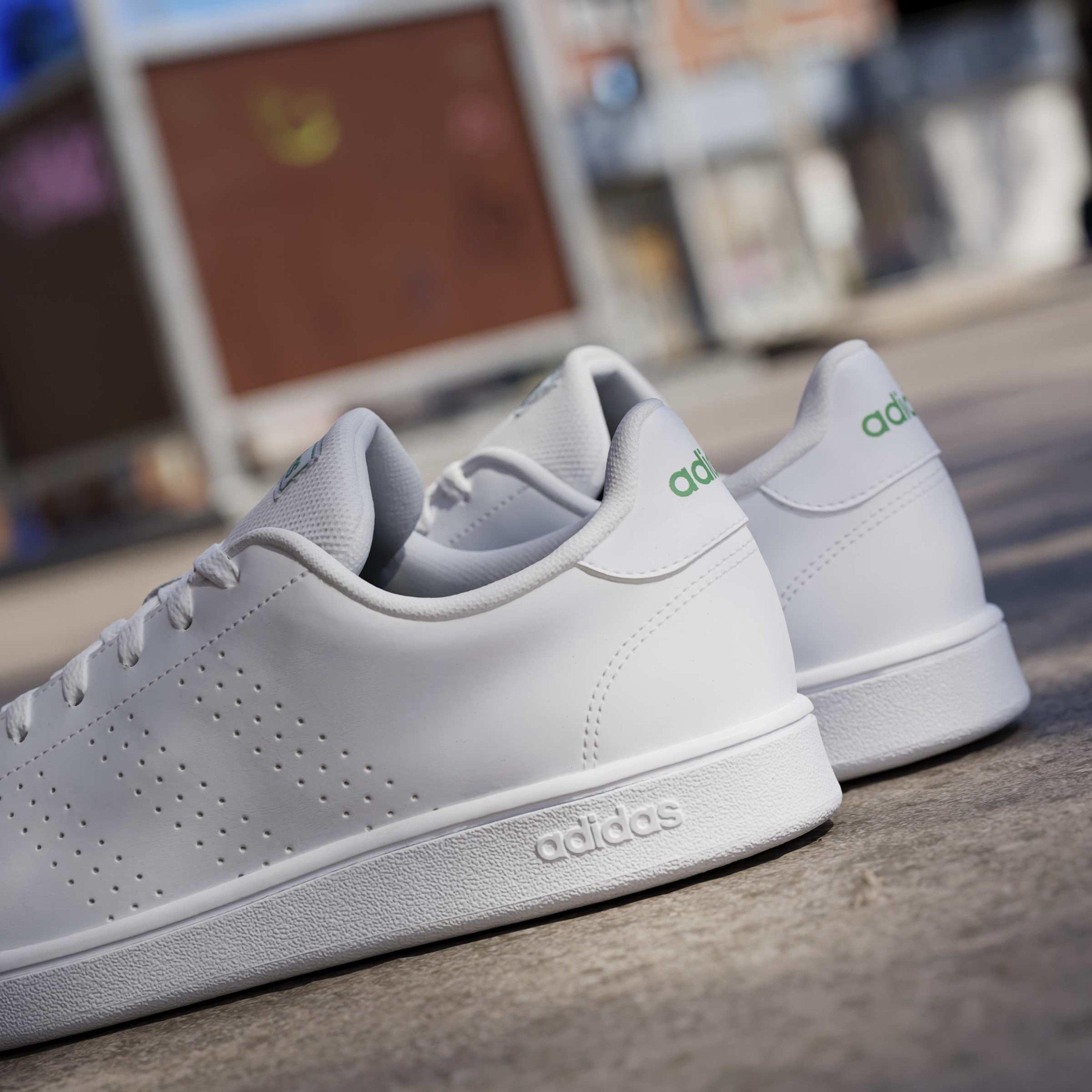 Bianco/Verde - adidas - Advantage Base Trainers Mens - 16