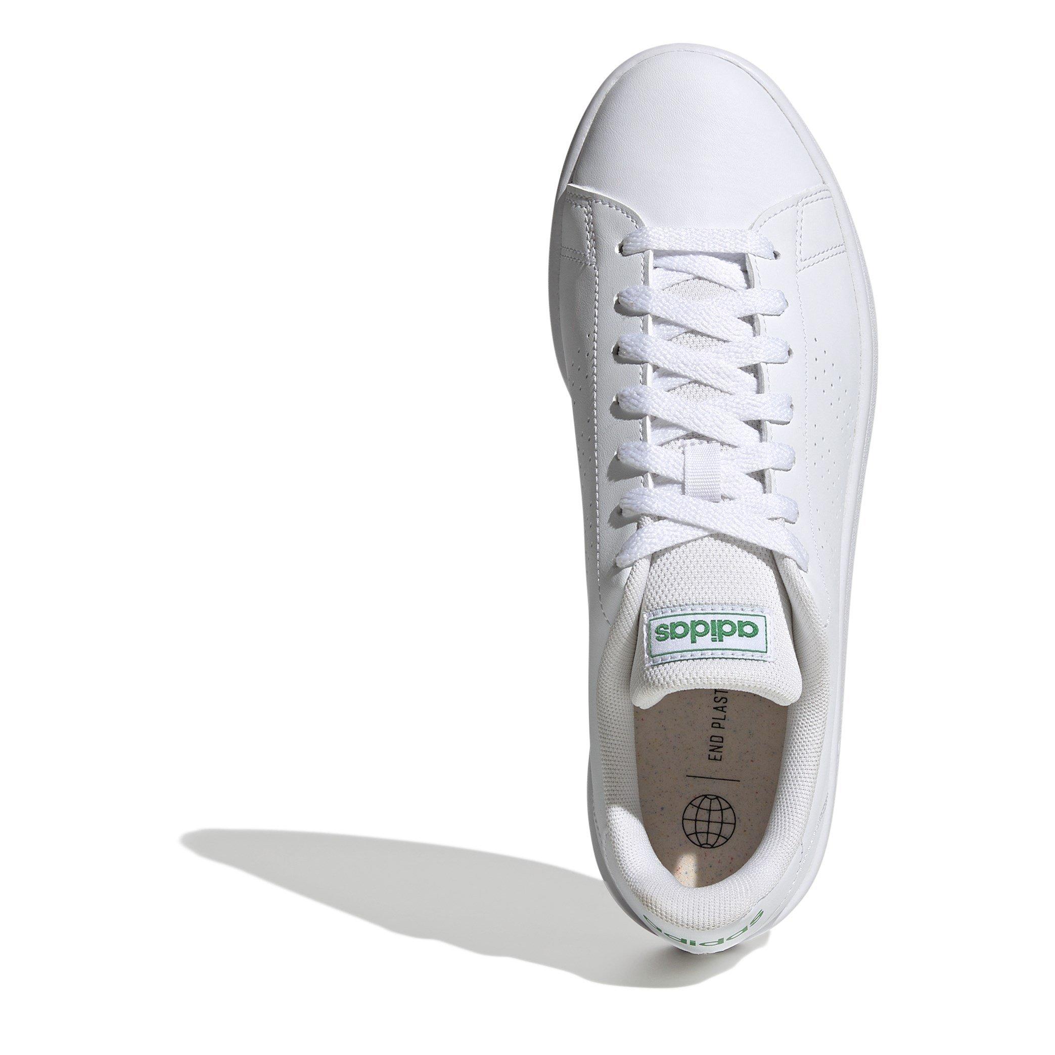 Bianco/Verde - adidas - Advantage Base Trainers Mens - 5