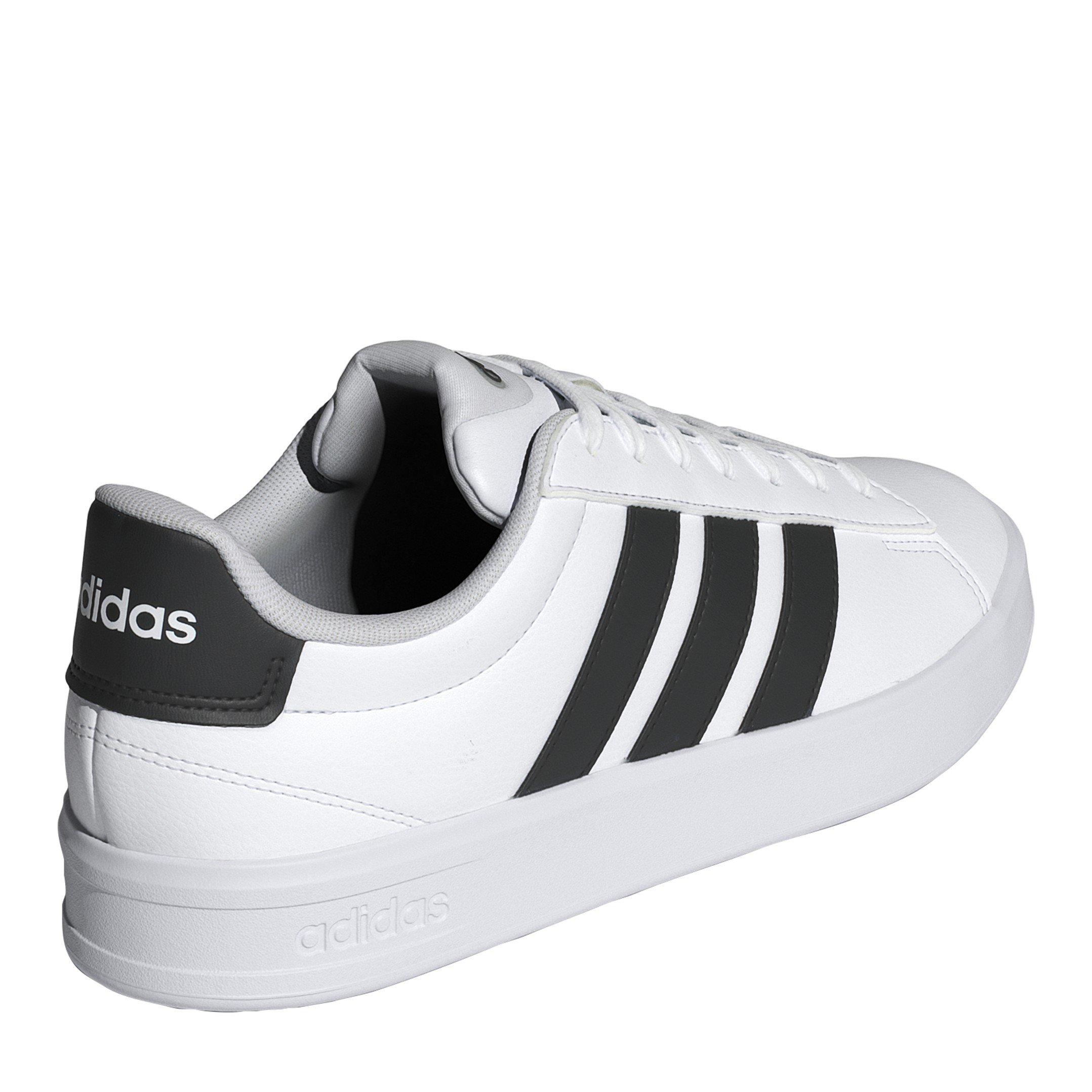 Branco/Preto - adidas - Grand Court 2 Trainers Mens - 4