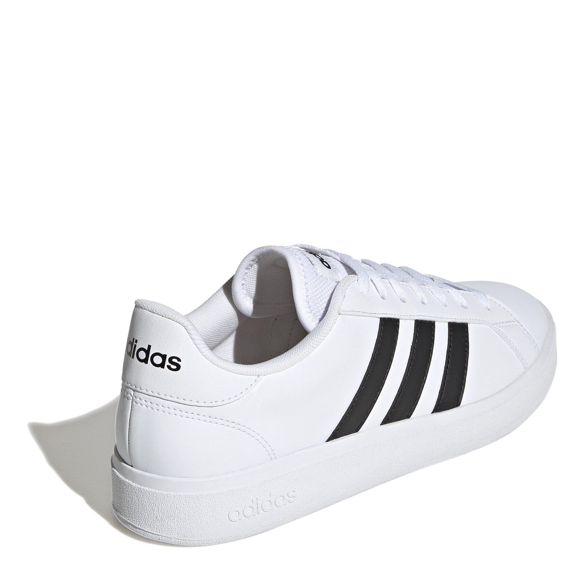 Wit/Zwart - adidas - Court Base 2 Trainers Mens - 4