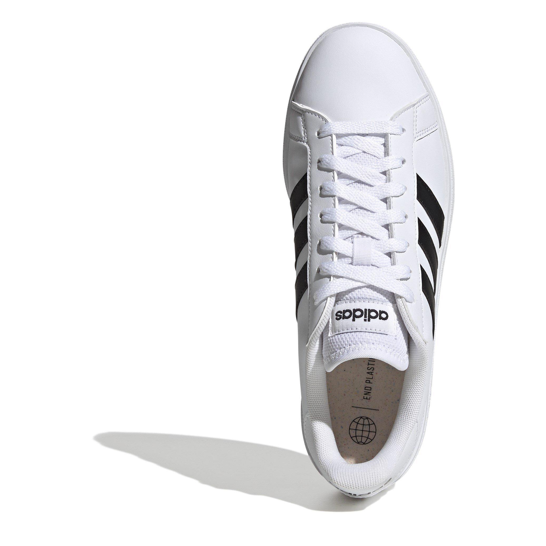 Wit/Zwart - adidas - Court Base 2 Trainers Mens - 5