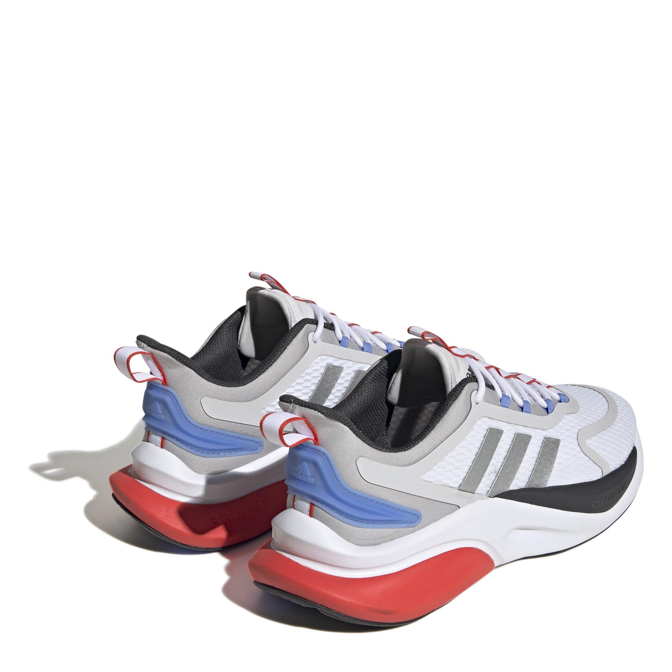 Wht/Silv/Red - adidas - AlphaBounce + Trainers Adults - 4