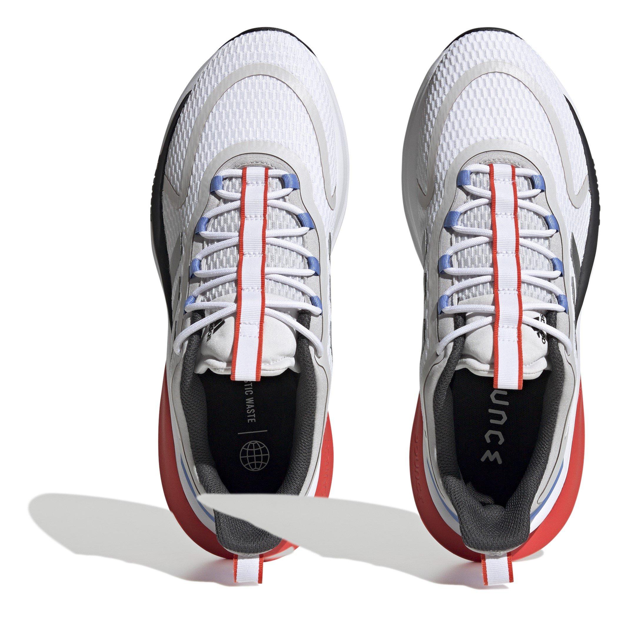 Wht/Silv/Red - adidas - AlphaBounce + Trainers Adults - 5