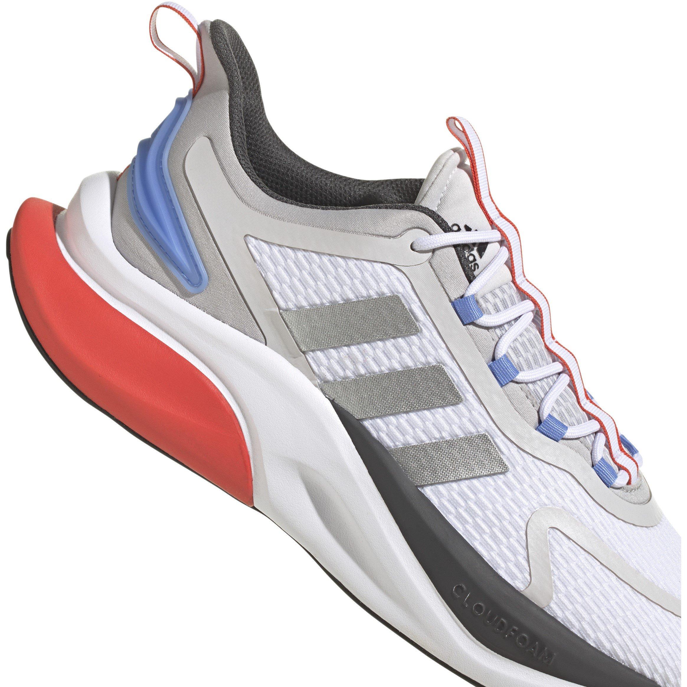 Wht/Silv/Red - adidas - AlphaBounce + Trainers Adults - 7