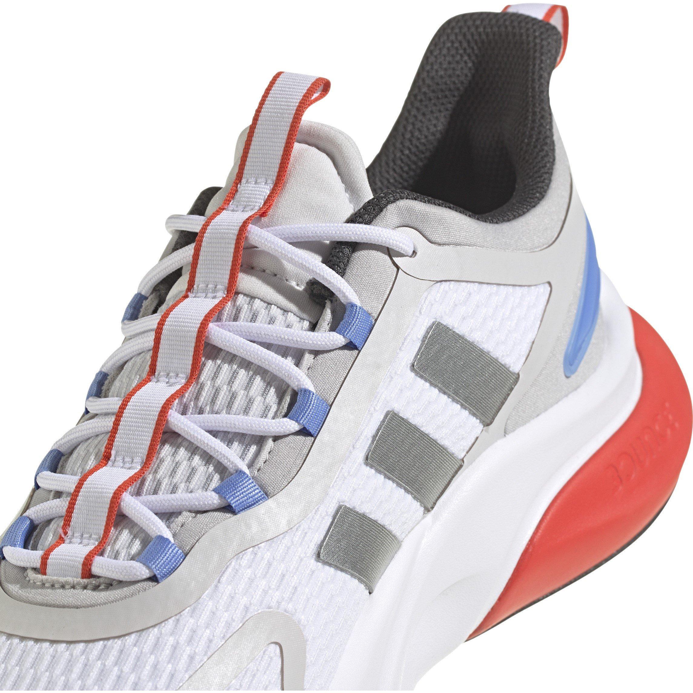 Wht/Silv/Red - adidas - AlphaBounce + Trainers Adults - 8
