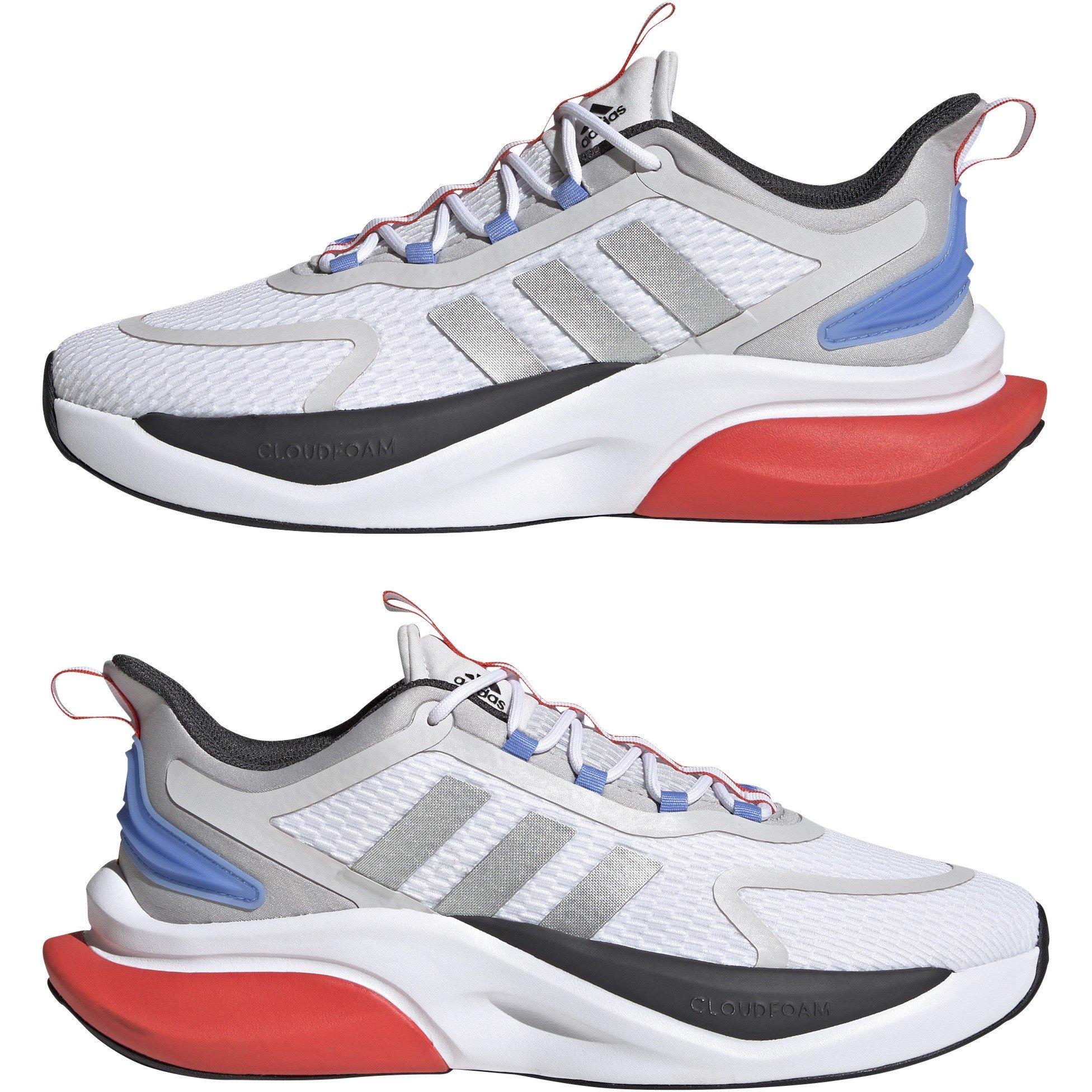 Wht/Silv/Red - adidas - AlphaBounce + Trainers Adults - 9