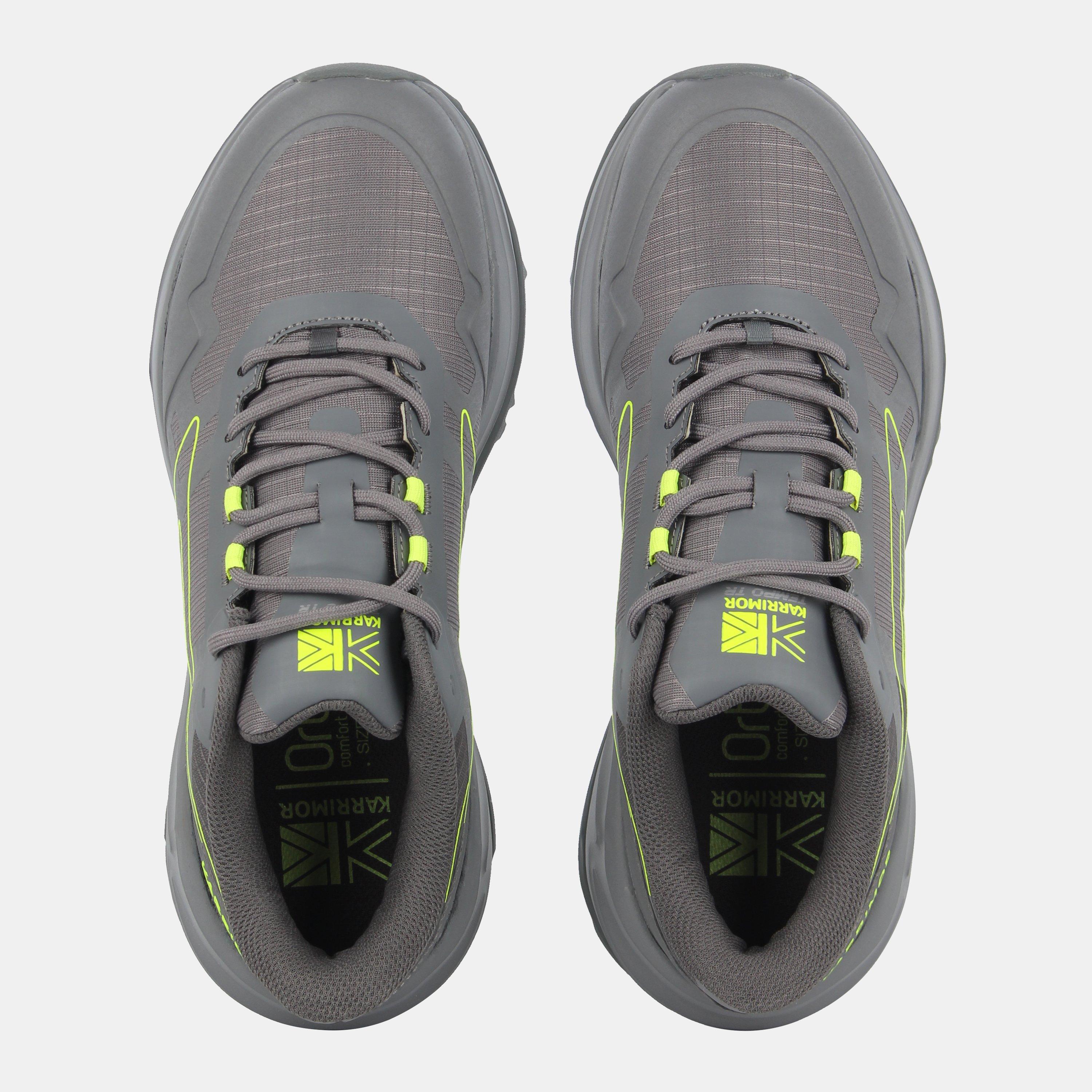 Grey/Lime - Karrimor - Tempo Trail Trainers Mens - 4