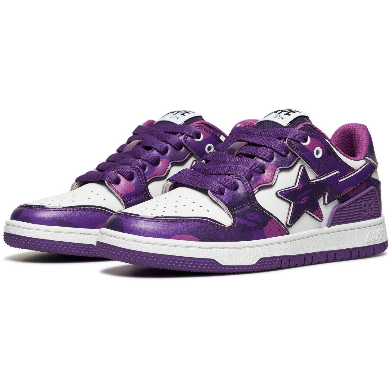 Purple Camo - A Bathing Ape - Sta Number 3 Mens Sneakers - 5