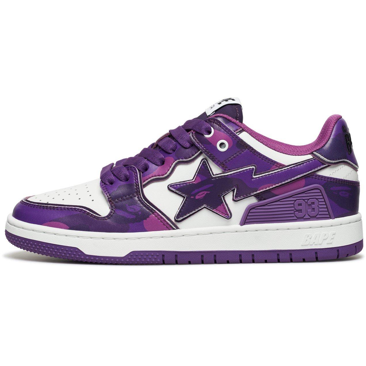 Purple Camo - A Bathing Ape - Sta Number 3 Mens Sneakers - 6