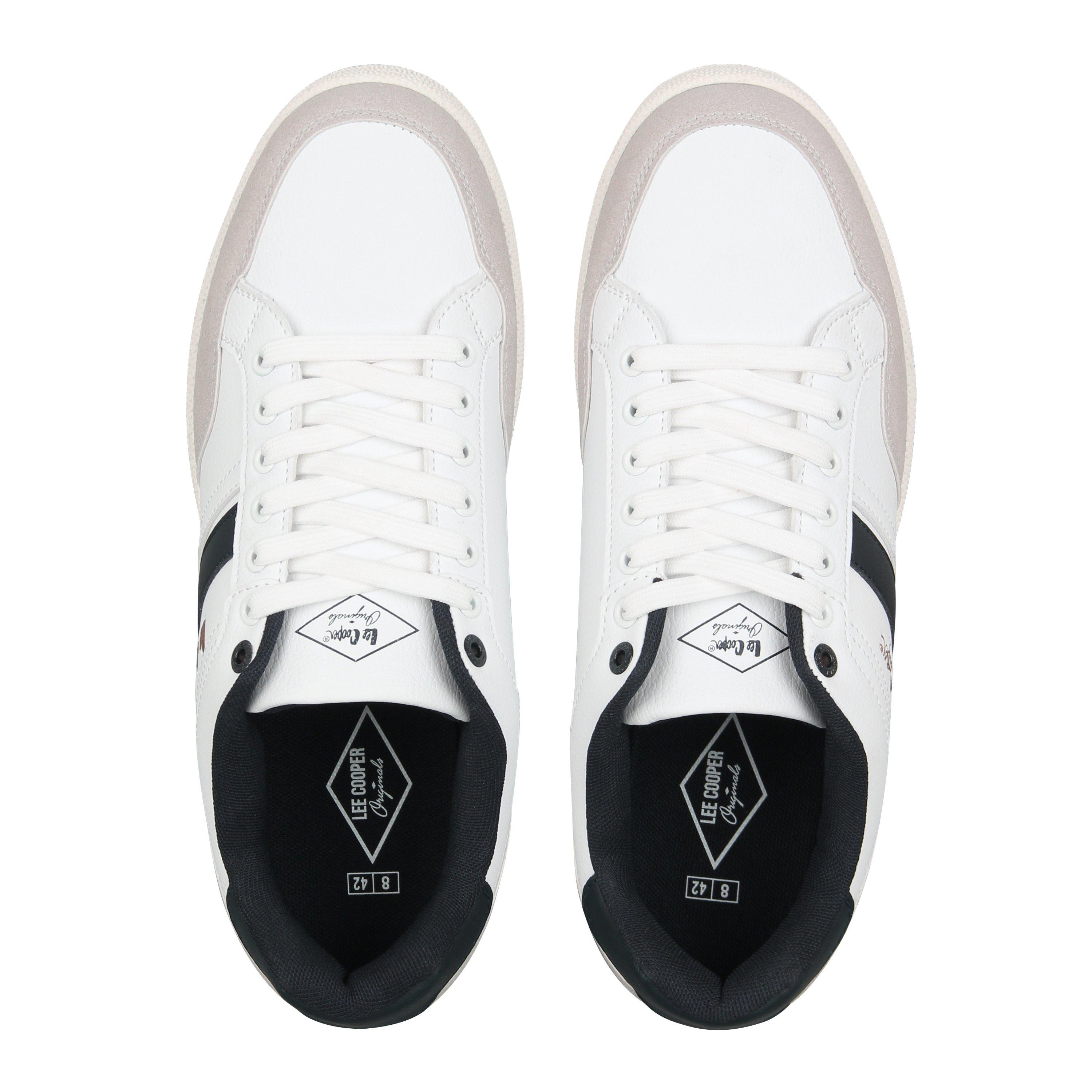 White - Lee Cooper - LeeCooper Low Top Trainers Mens - 5