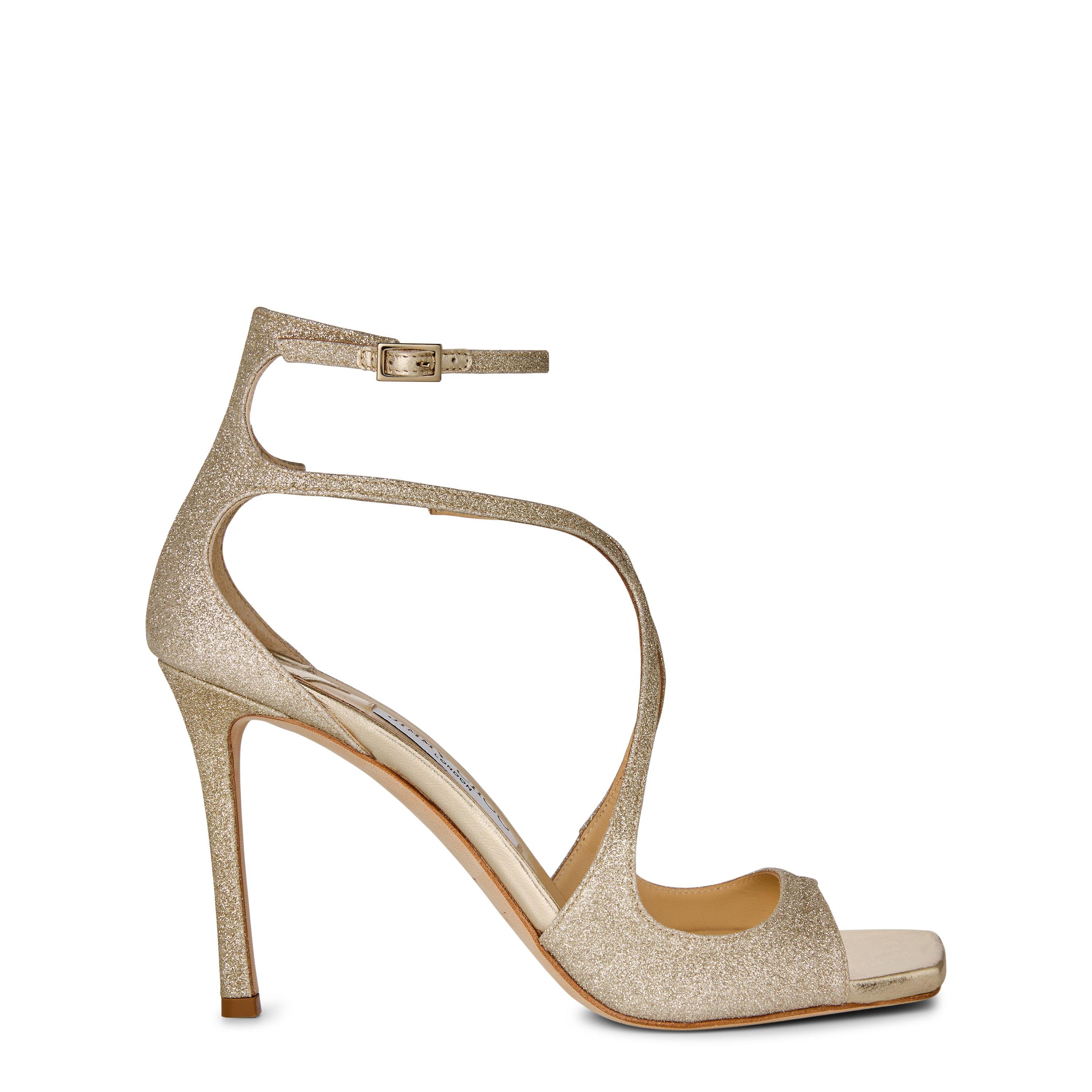 Platinum Ice - Jimmy Choo - Women's Azia 95 Leather Sandals - 1