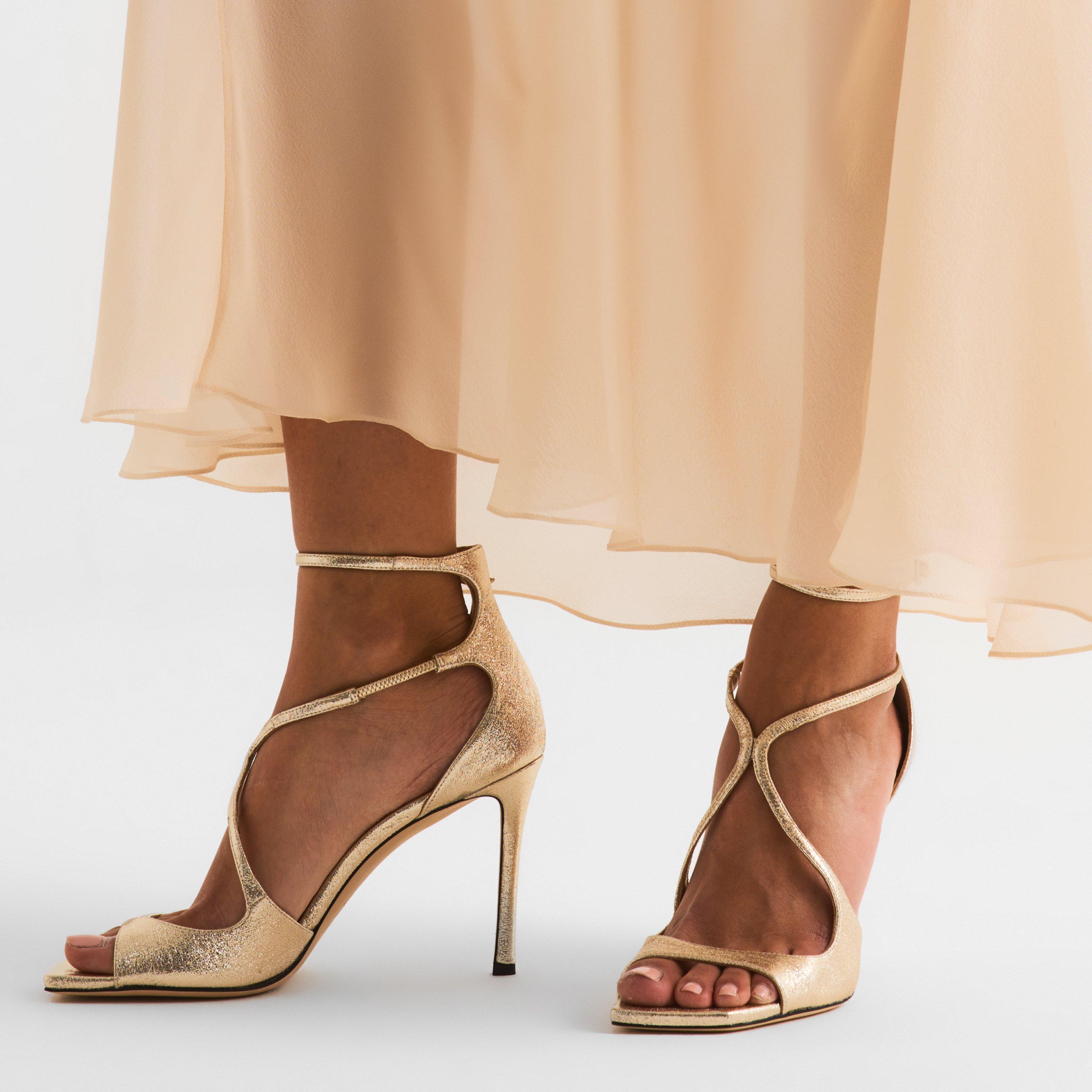 Platinum - Jimmy Choo - Women's Azia 95 Leather Sandals - 3