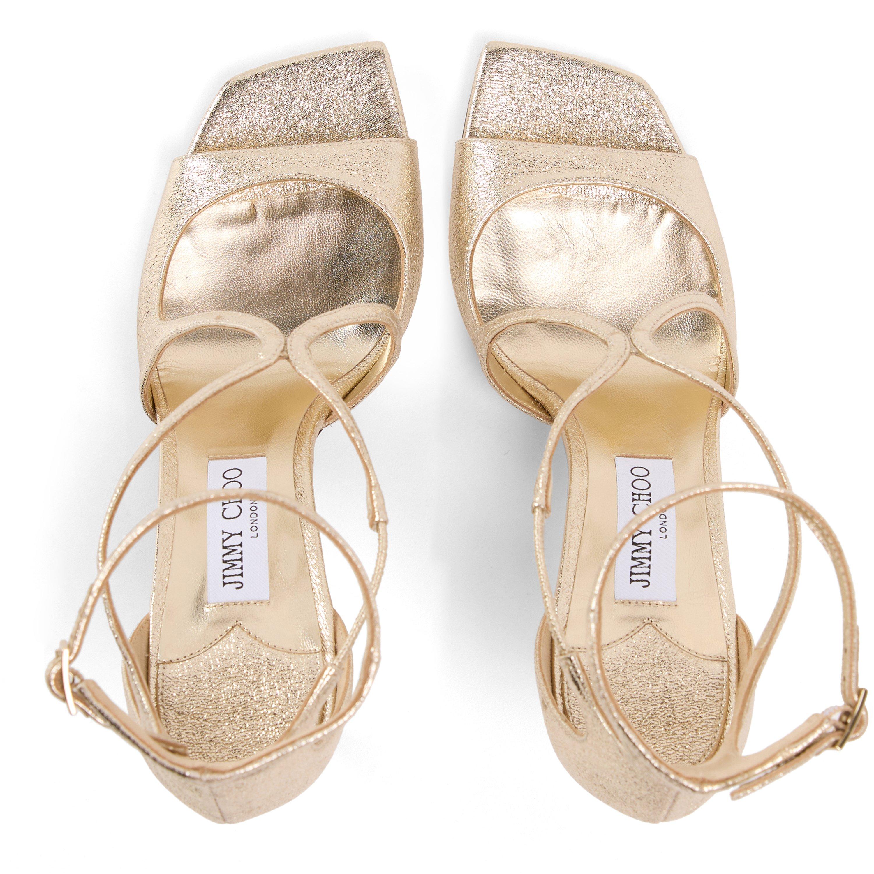 Platinum - Jimmy Choo - Women's Azia 95 Leather Sandals - 5