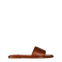 Christian Louboutin Women'S Embossed Monogram Leather Cl Mule Sandals