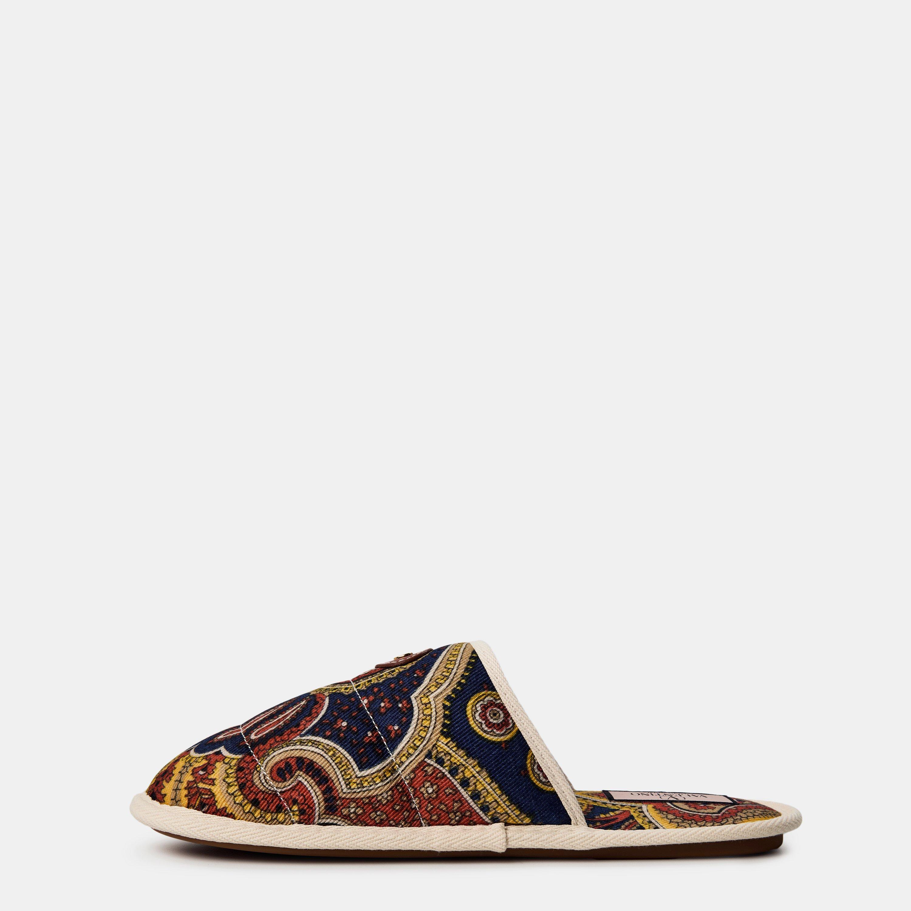Print/Ivory - Valentino Garavani - Men's Chambre Print Flat Mules - 2