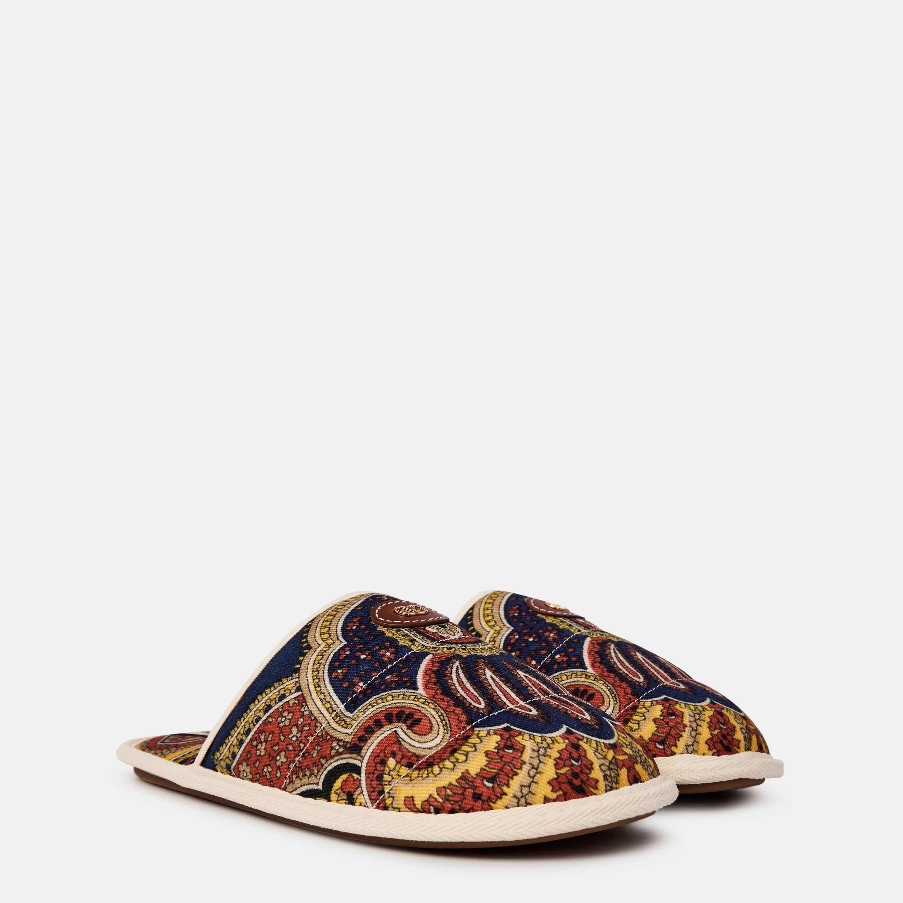 Print/Ivory - Valentino Garavani - Men's Chambre Print Flat Mules - 4