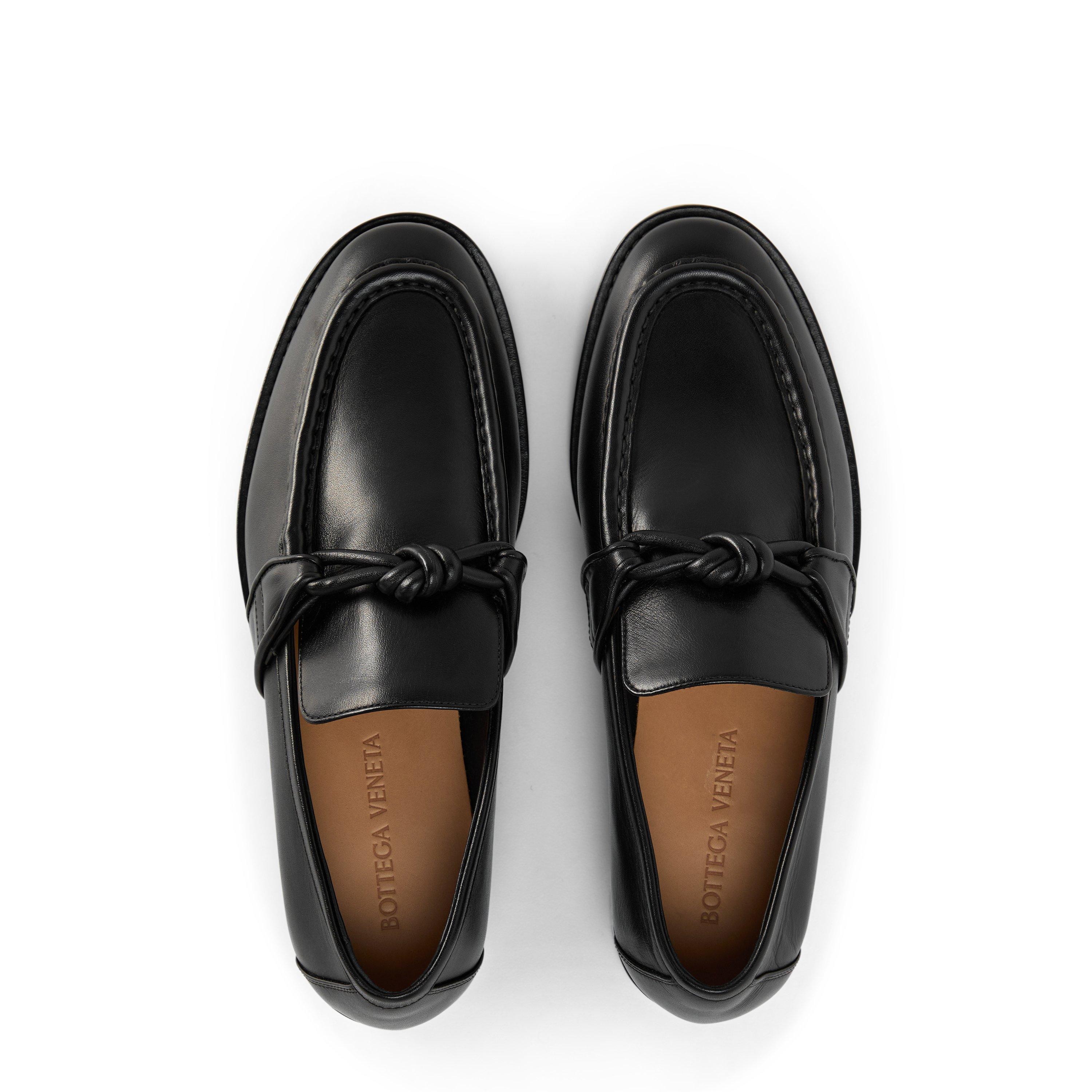 BOTTEGA VENETA ブラック マフラー Bottega Veneta | Astaire Metallic Knot Napa Loafers | Loafers