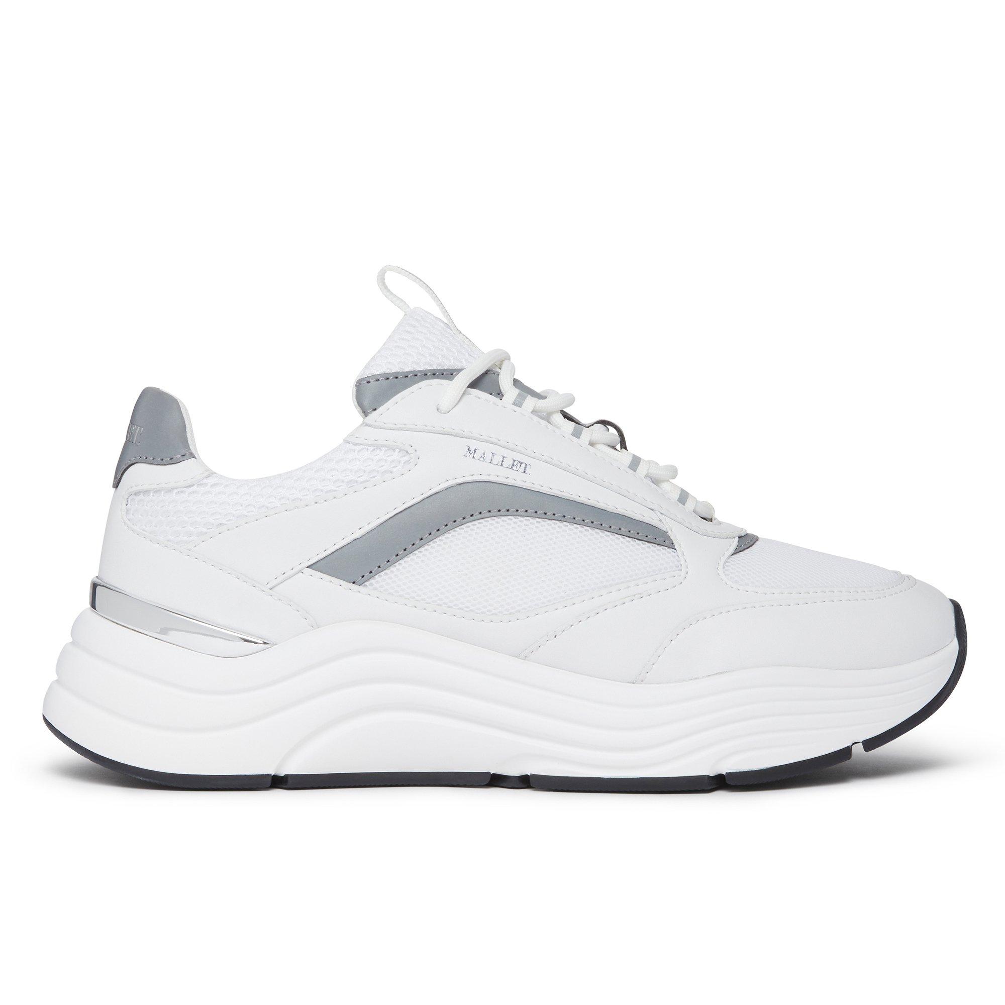 Mallet Men's Chunky Trainers - Reflect White - Size 10 (44)