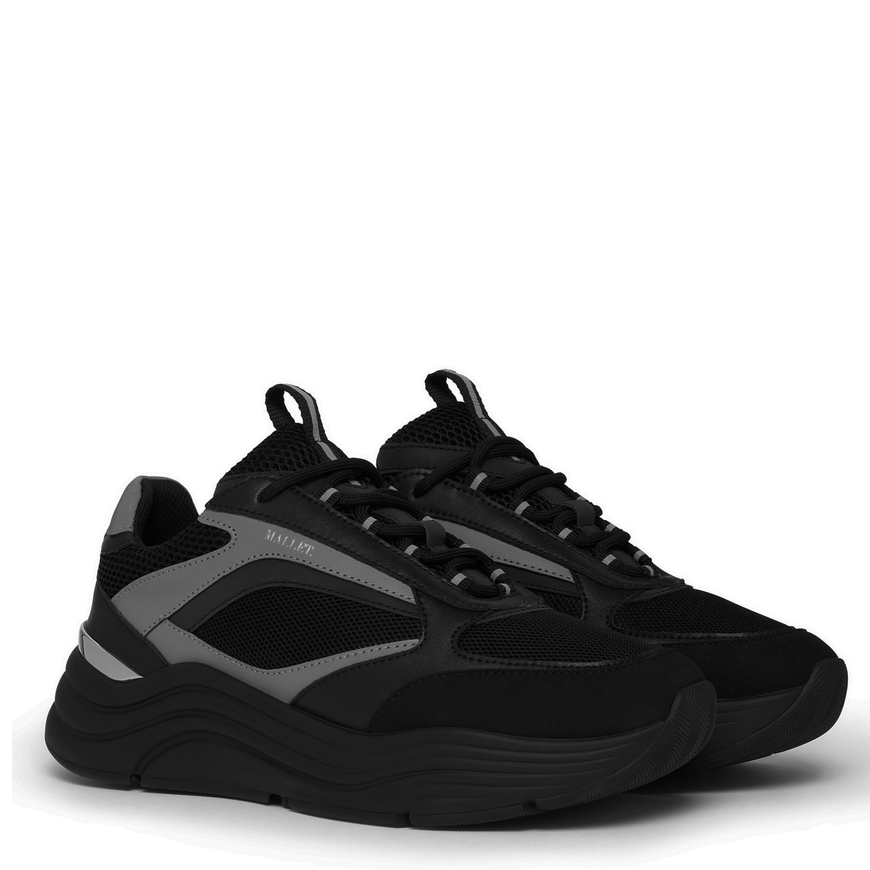 Black/Black - Mallet - Men's Chunky Trainers - 3