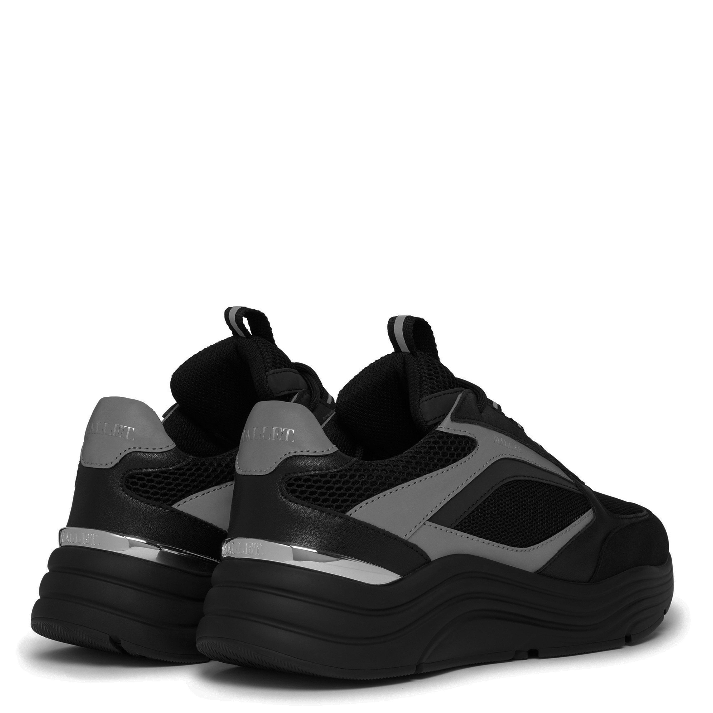 Black/Black - Mallet - Men's Chunky Trainers - 4