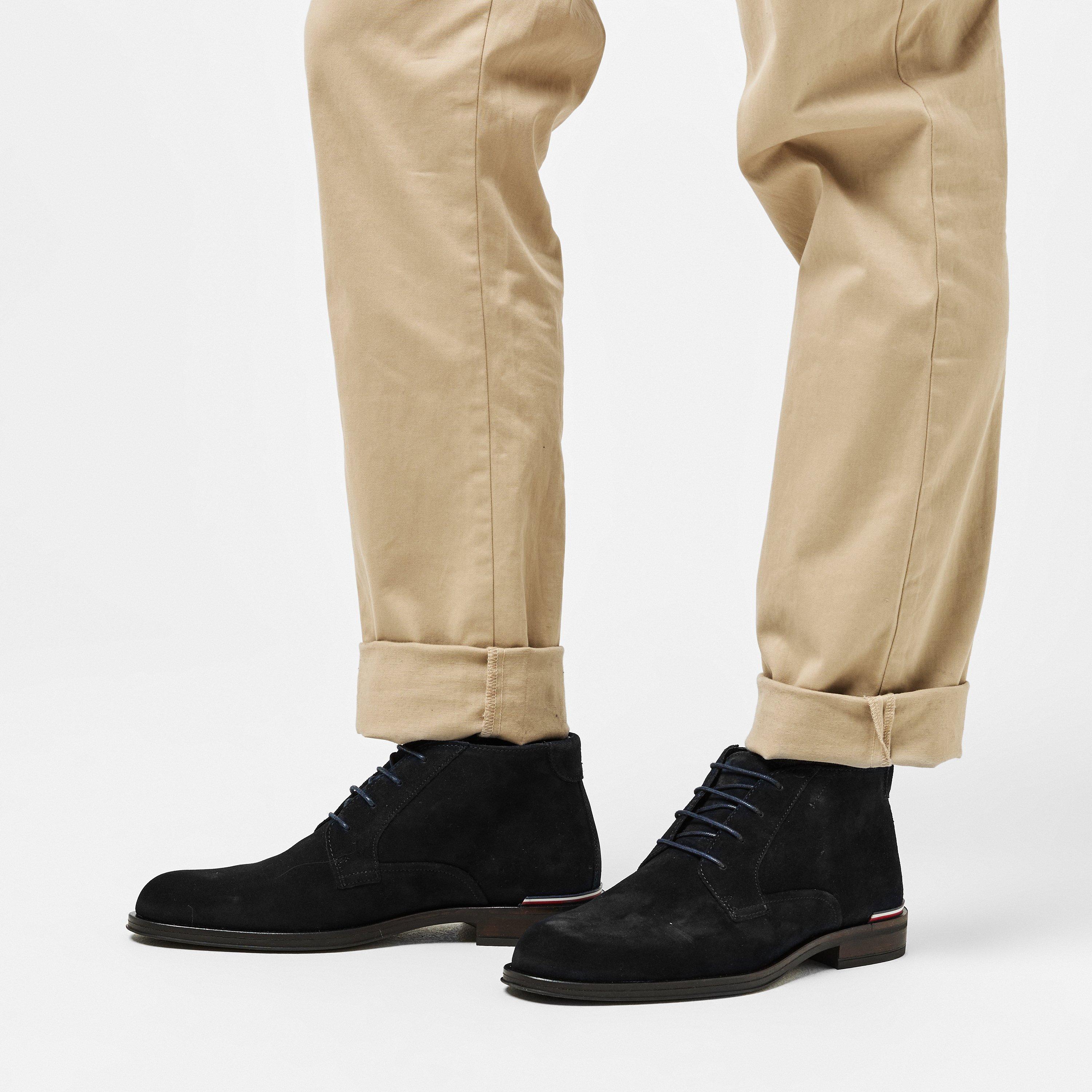 Navy - Tommy Hilfiger - Suede Low boots - 3