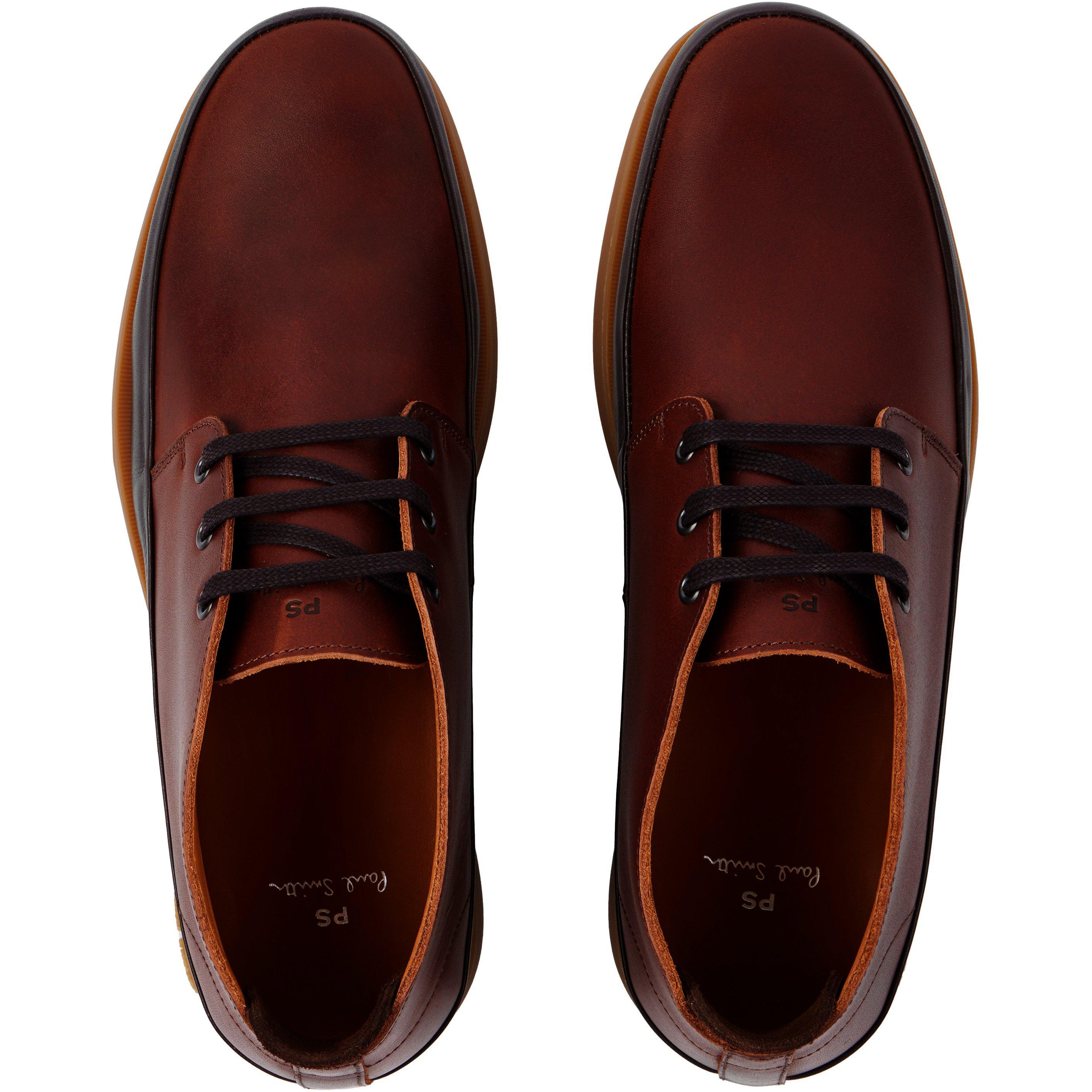 Tan 62 - PS Paul Smith - Men's Leather Crane Chukka Boot - 3