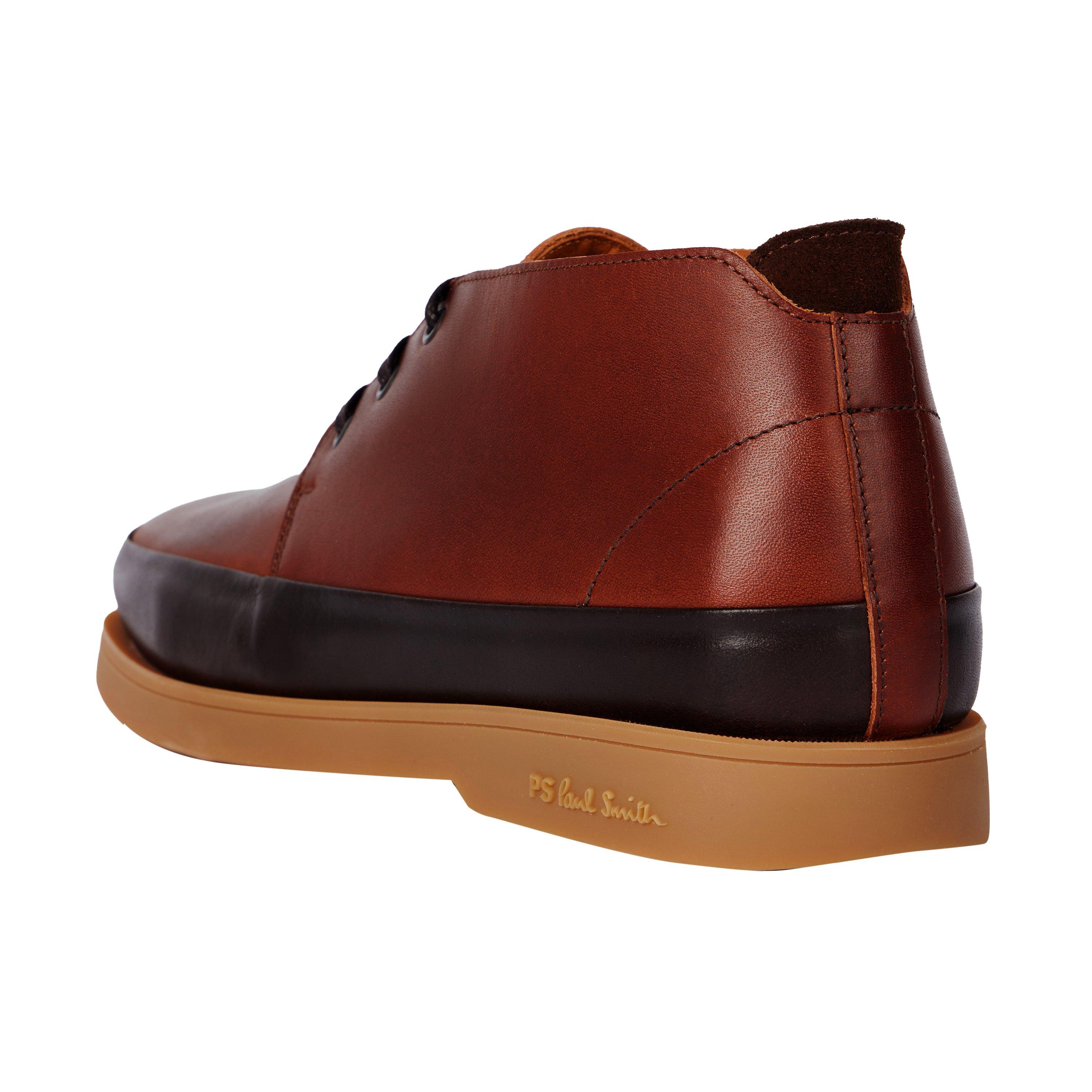 Tan 62 - PS Paul Smith - Men's Leather Crane Chukka Boot - 4