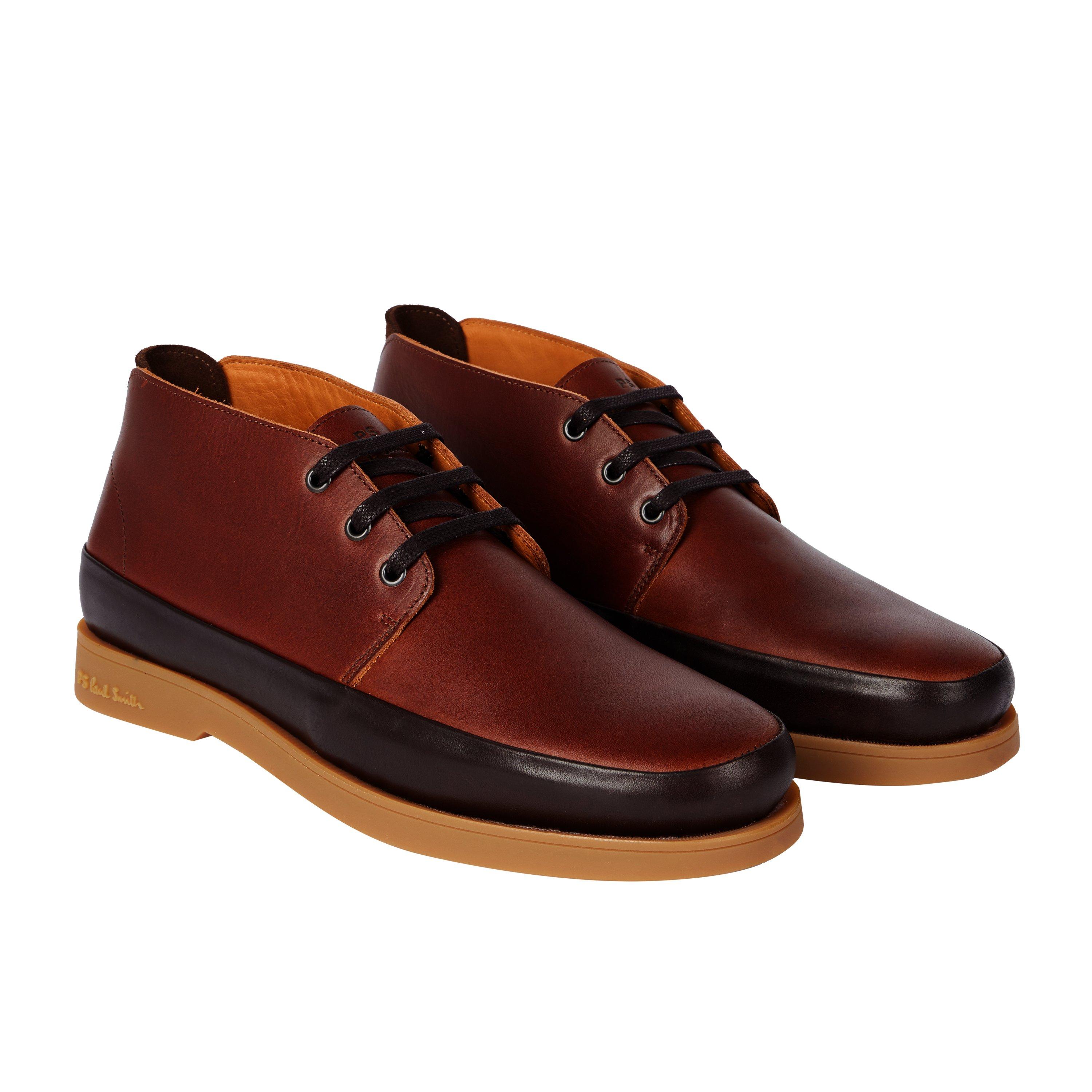 Tan 62 - PS Paul Smith - Men's Leather Crane Chukka Boot - 5