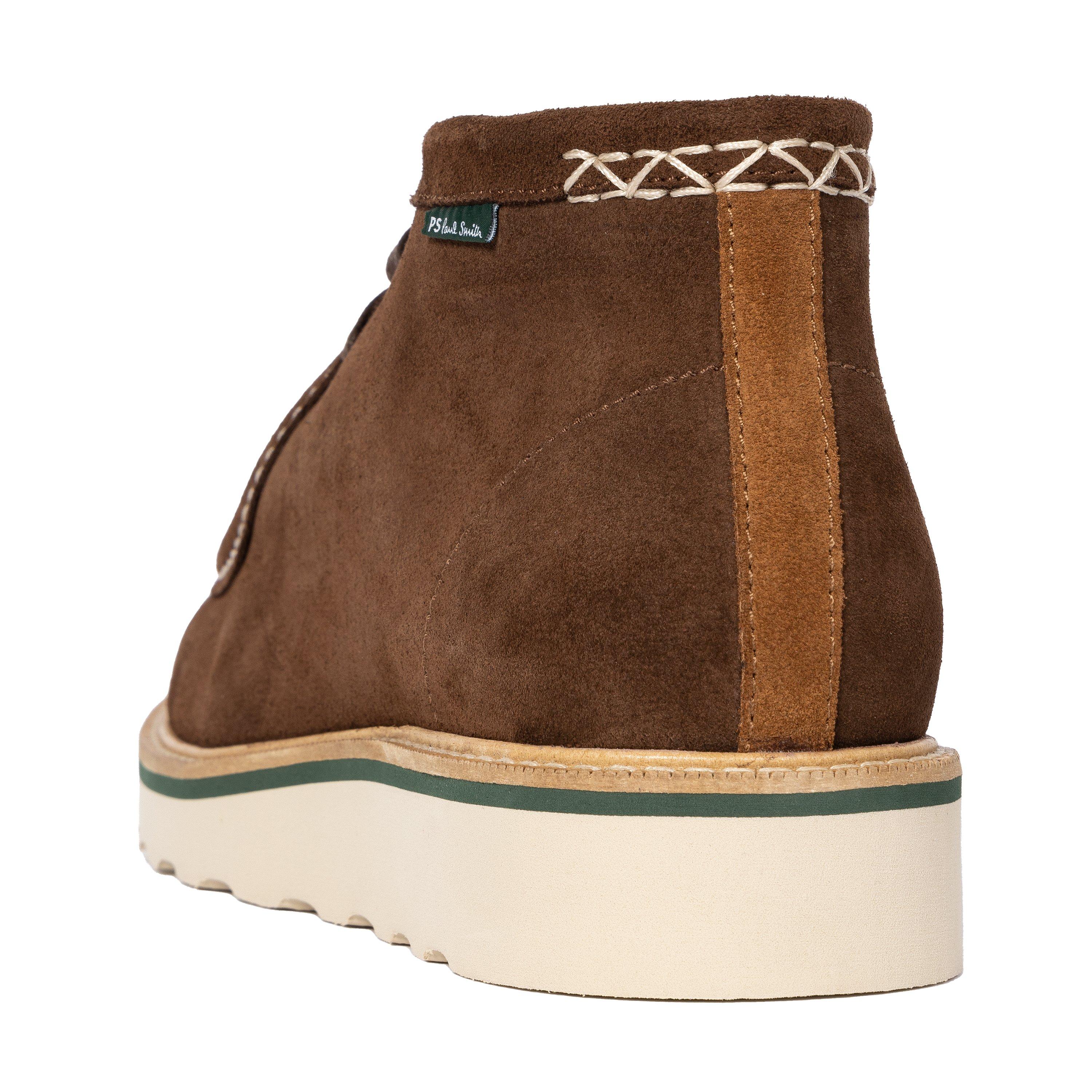 Brown 66 - PS Paul Smith - Men's Suede Lace-Up Moc Toe Formal Shoes - 4