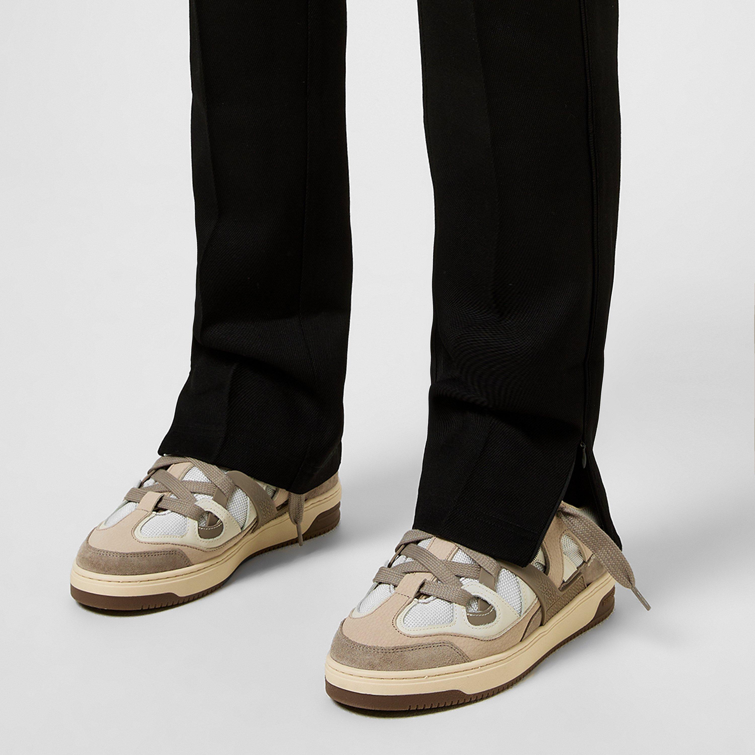 Wash Taupe/Cash - Represent - Men's Panelled Canvas Chunky Sneakers - 2