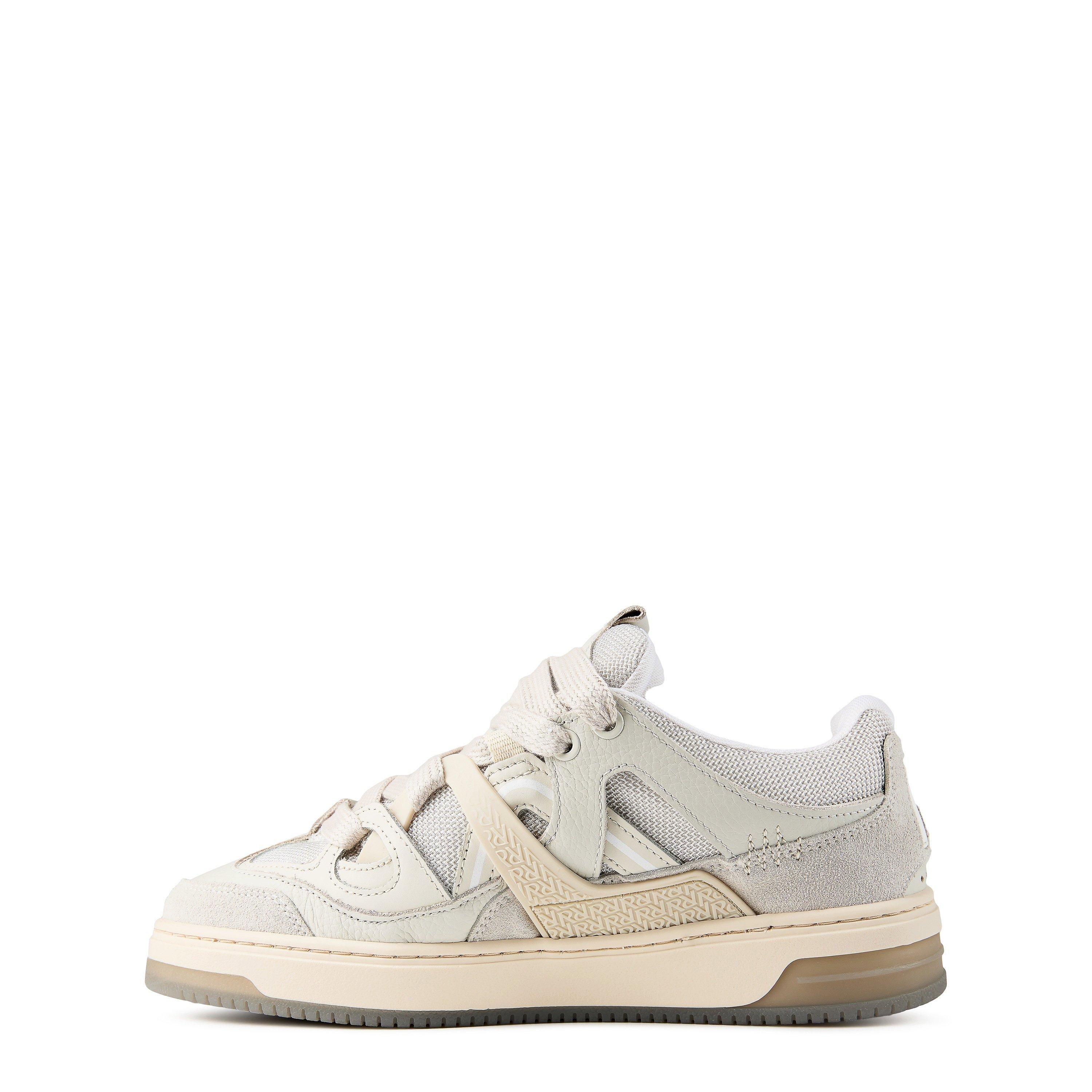 Vint White/Grey - Represent - Men's Panelled Canvas Chunky Sneakers - 3