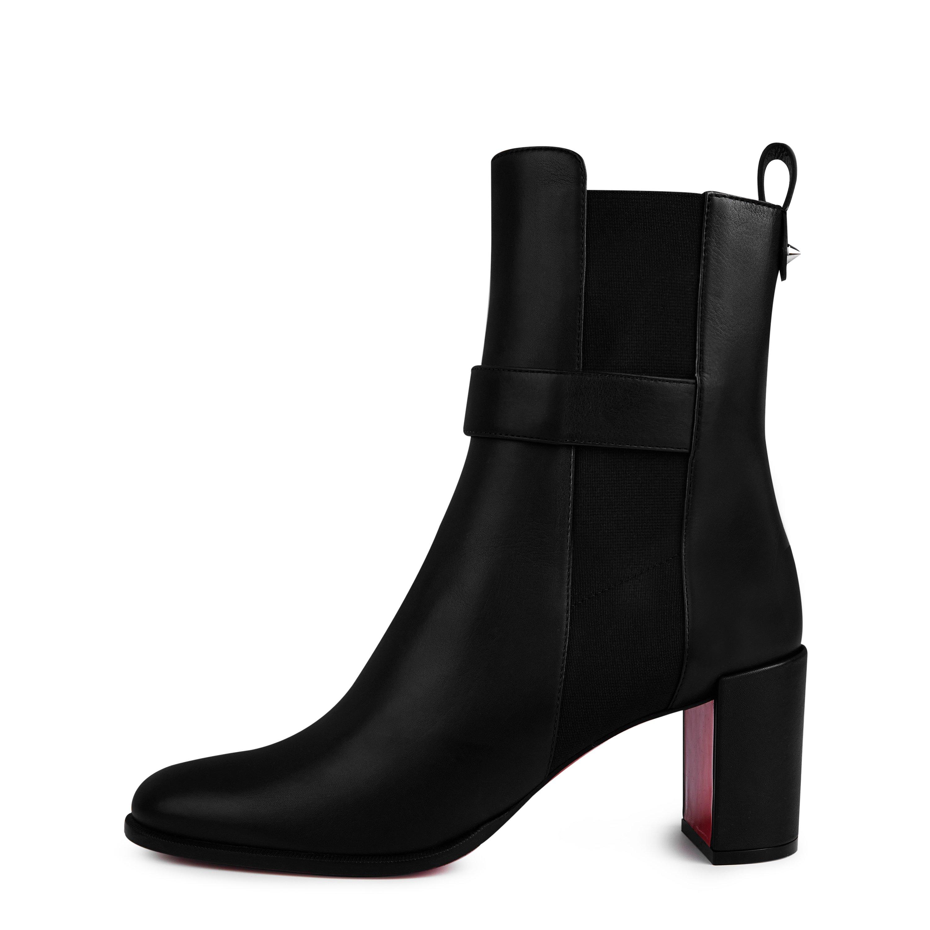 Black BK01 - Christian Louboutin - CL Chelsea Booty 70mm Low Boots - 2
