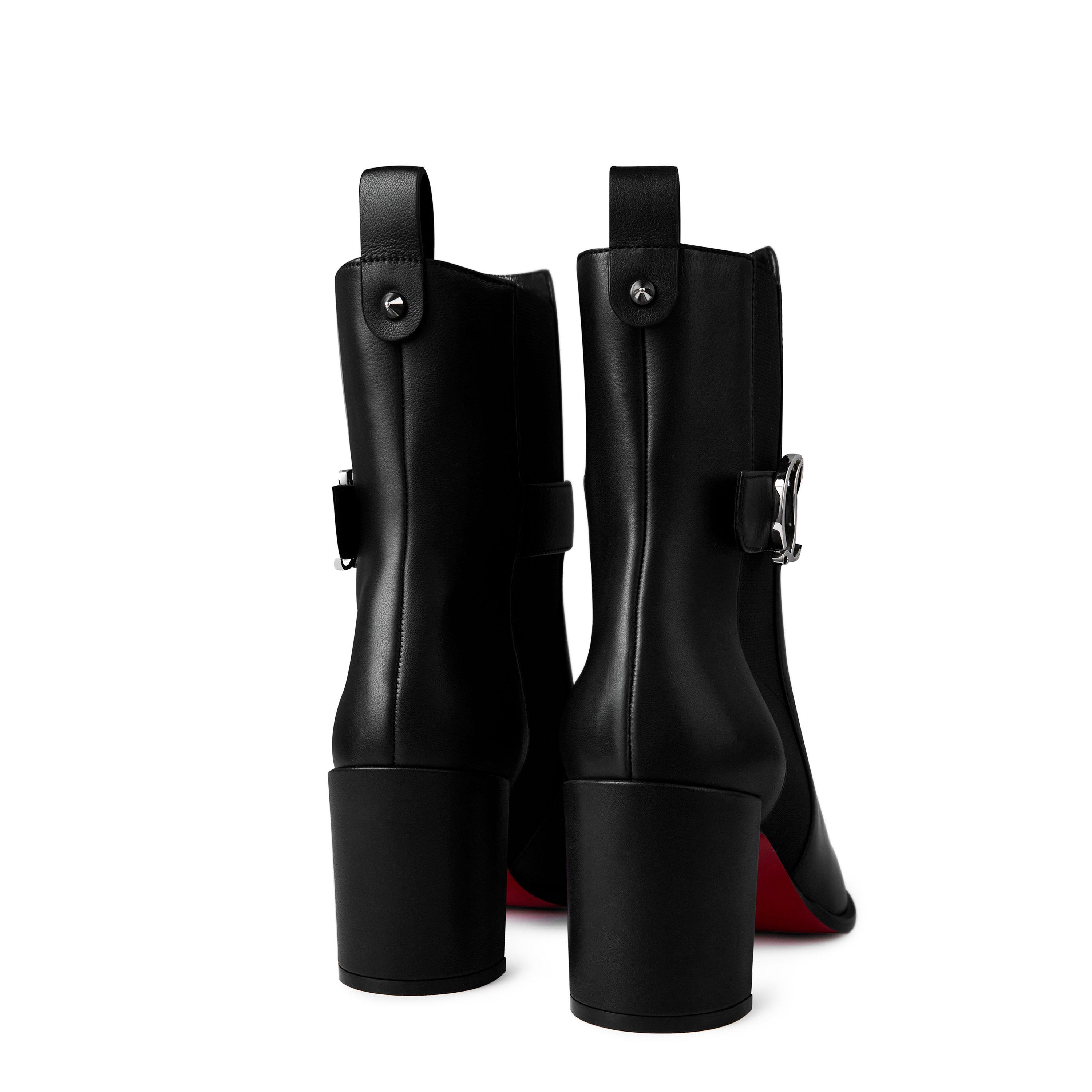 Black BK01 - Christian Louboutin - CL Chelsea Booty 70mm Low Boots - 5