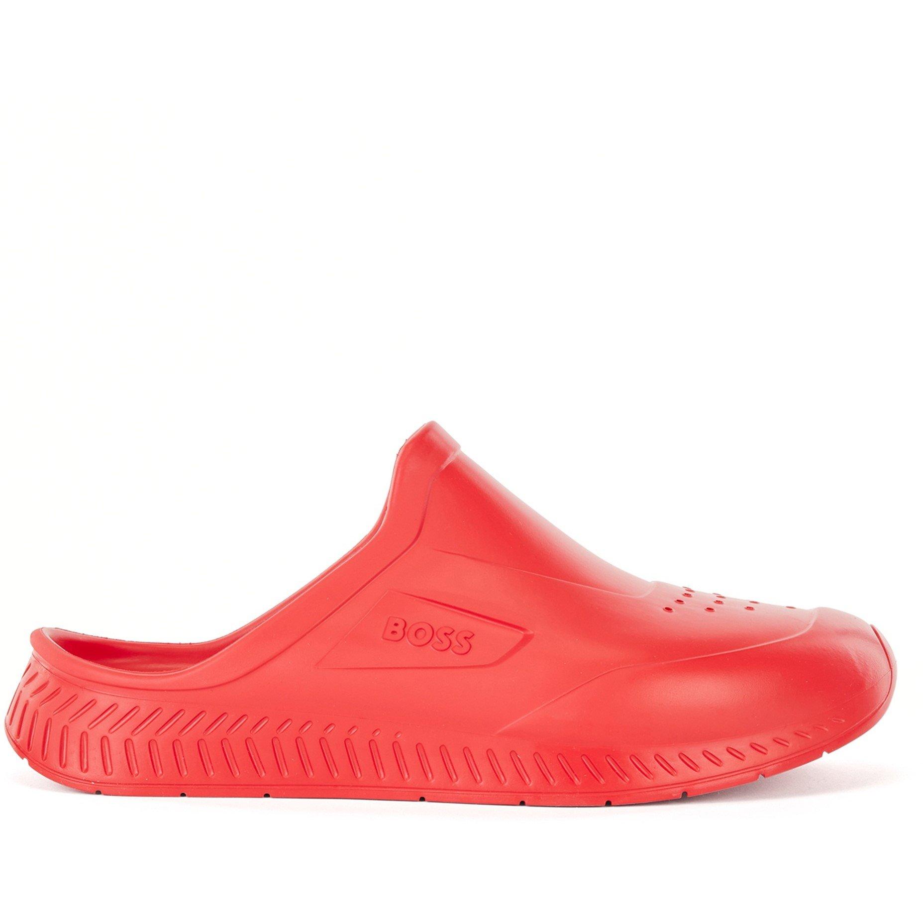 Bright Red - Boss - Men's Titanium-R Rubber Water-Friendly Pool Sliders - 1