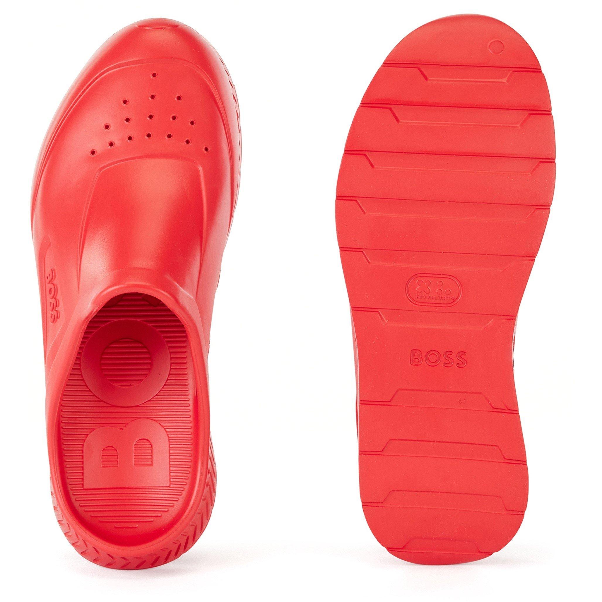 Bright Red - Boss - Men's Titanium-R Rubber Water-Friendly Pool Sliders - 4