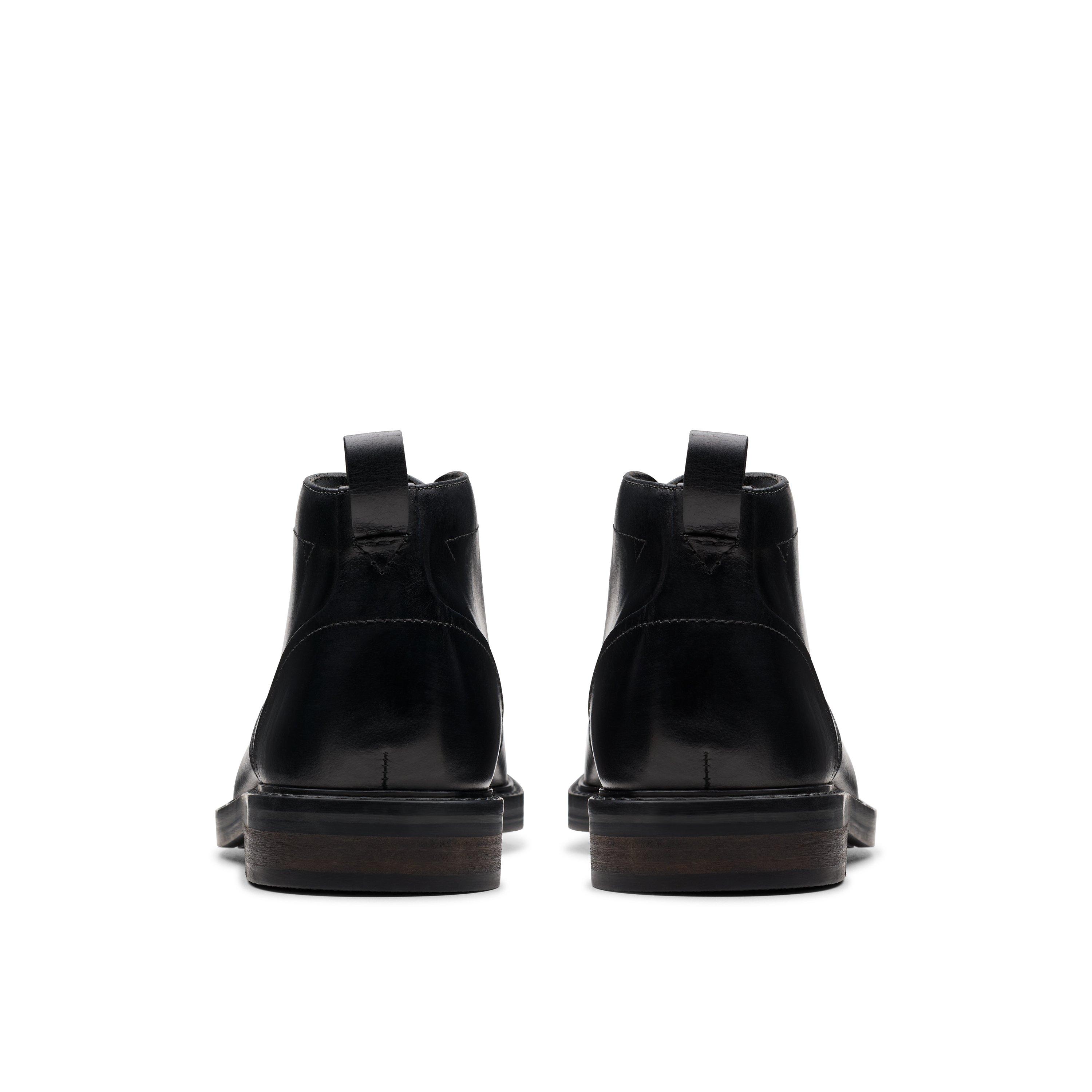 Sort Læder - Clarks - Men's Aldwin Chukka Boots - 5