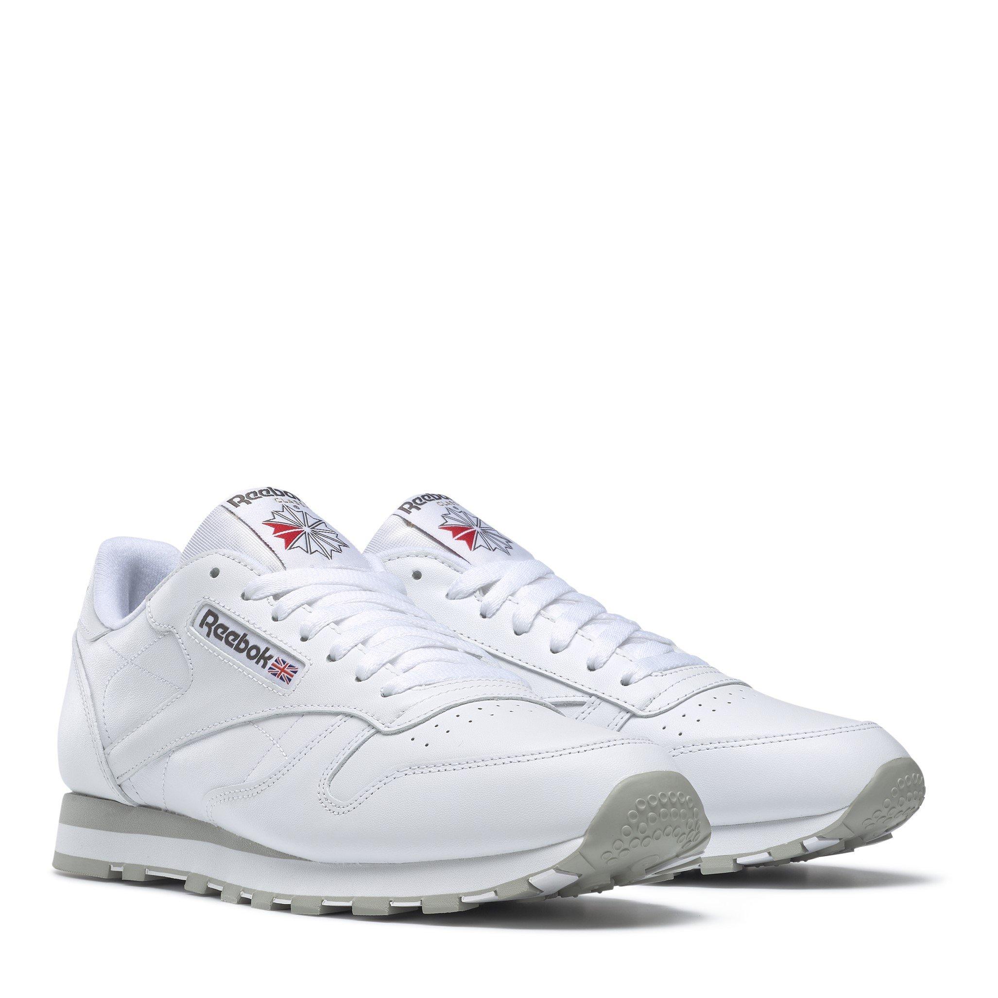 Weiß - Reebok - Classic Leather Mens Trainers - 3