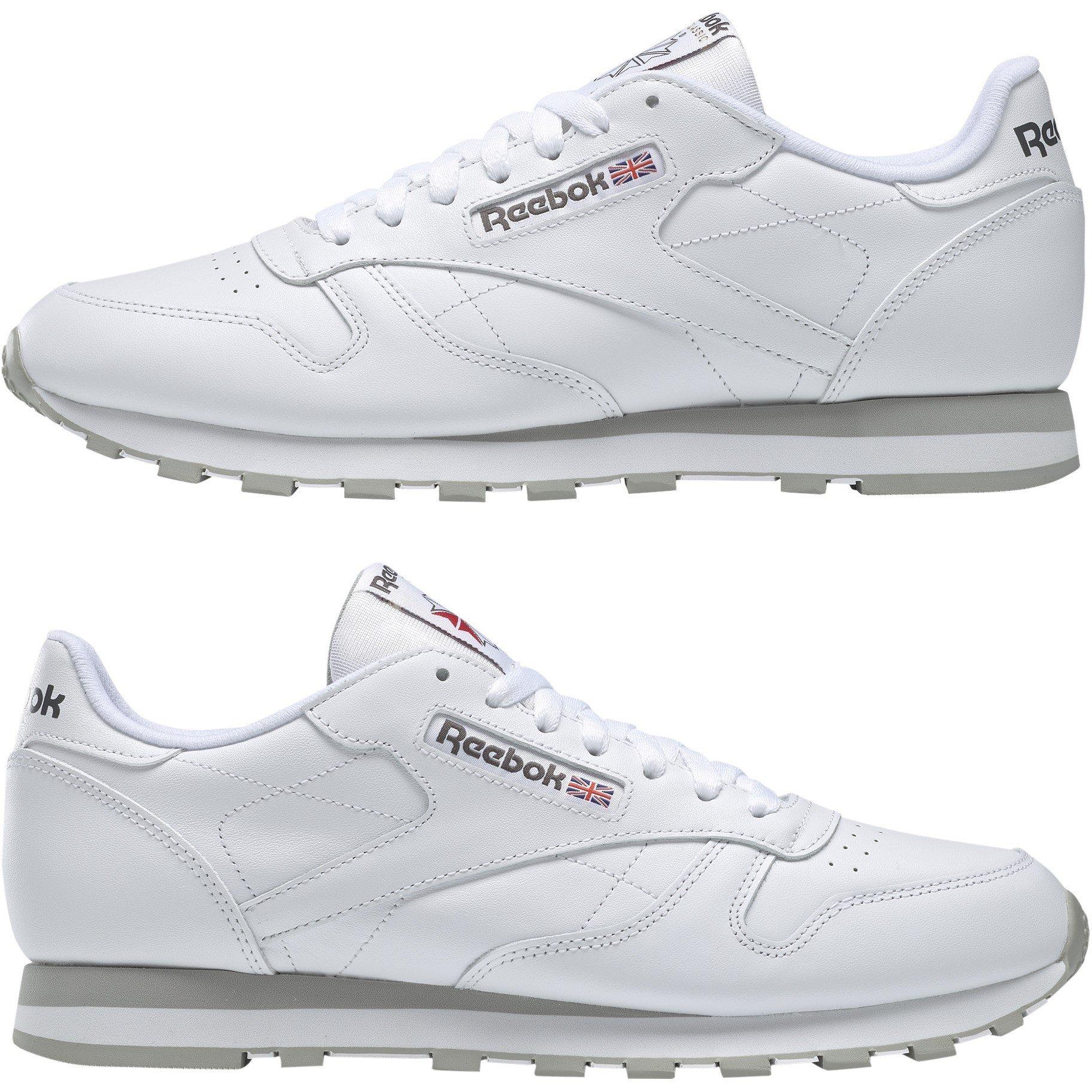 Weiß - Reebok - Classic Leather Mens Trainers - 10