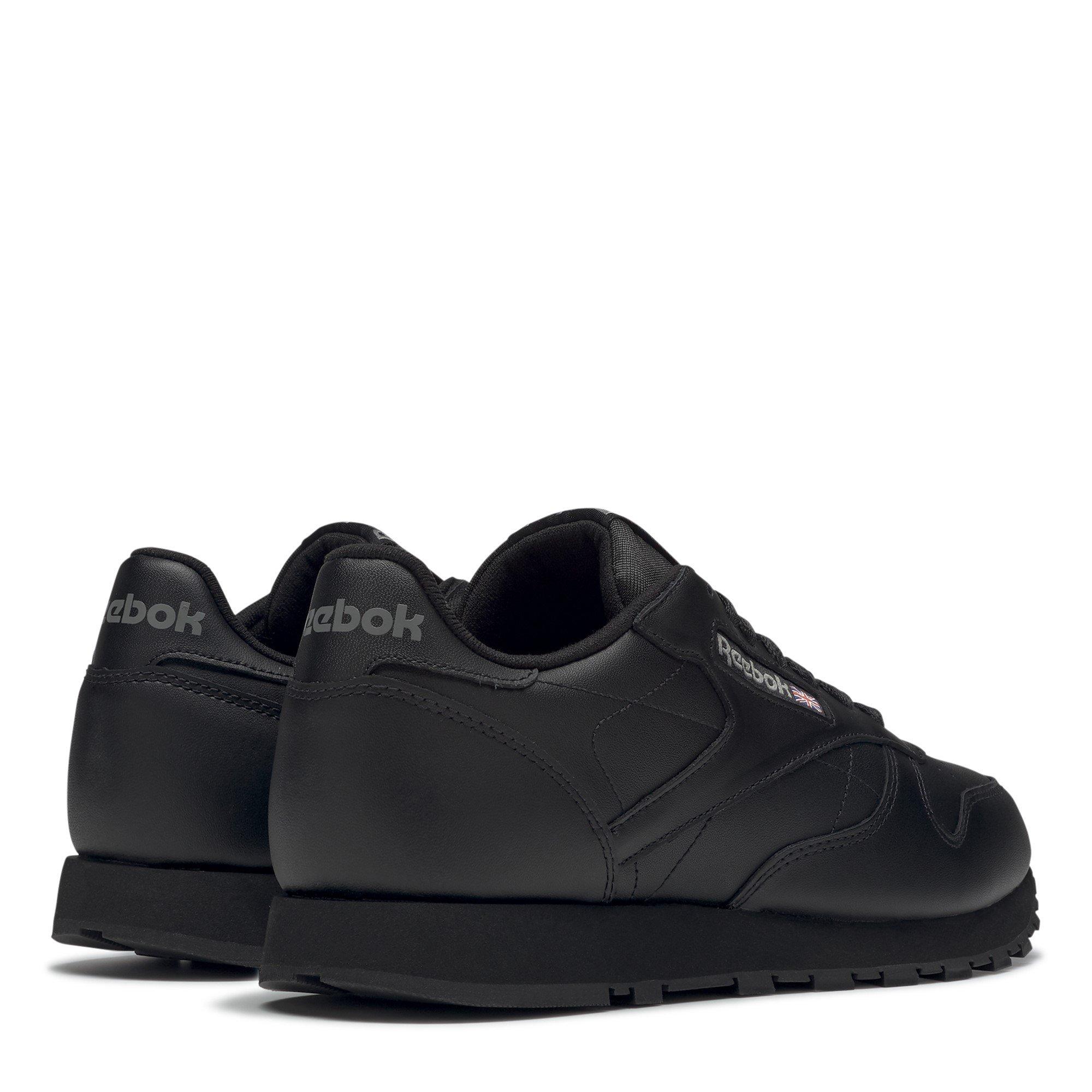 Black - Reebok - Classic Leather Mens Trainers - 4
