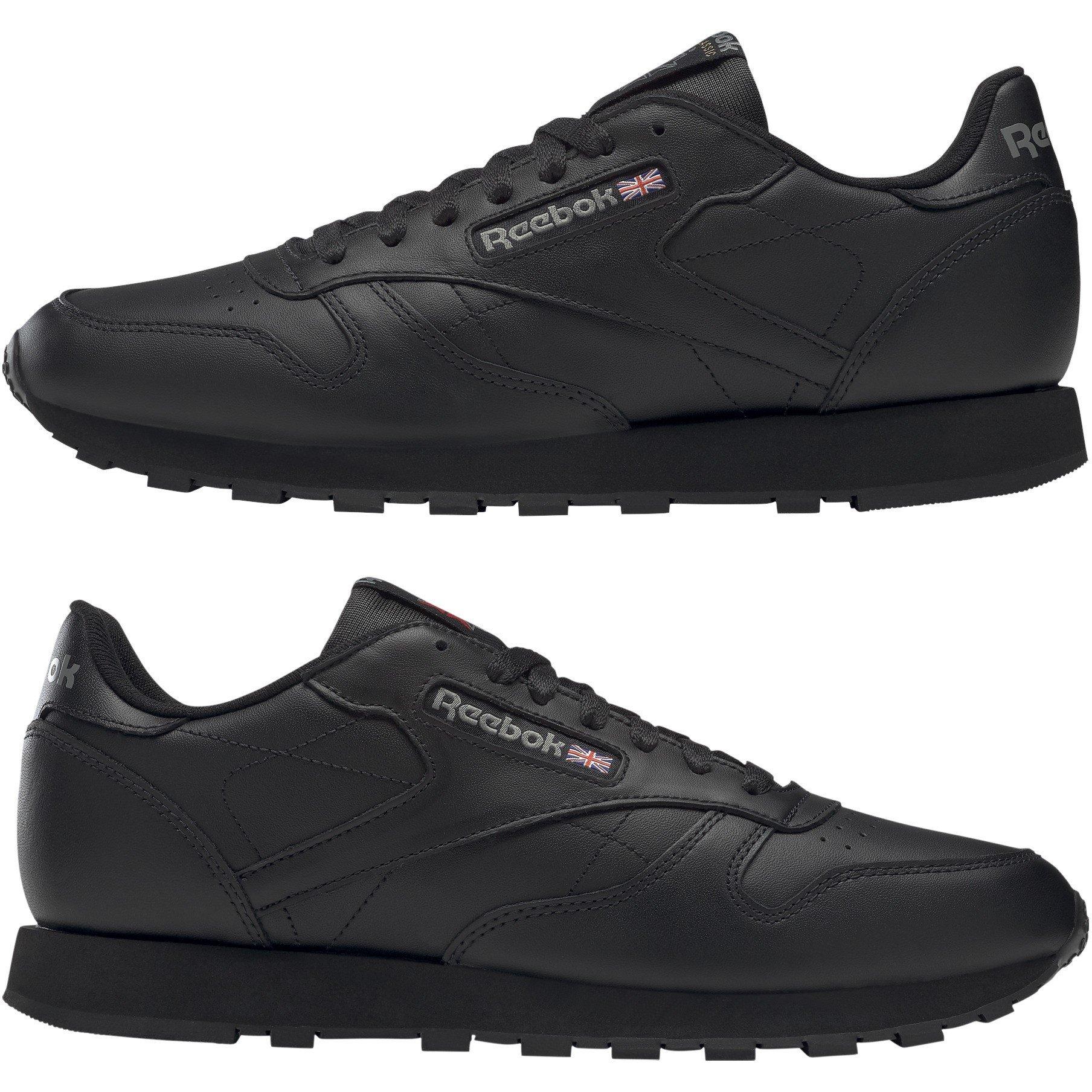 Black - Reebok - Classic Leather Mens Trainers - 10