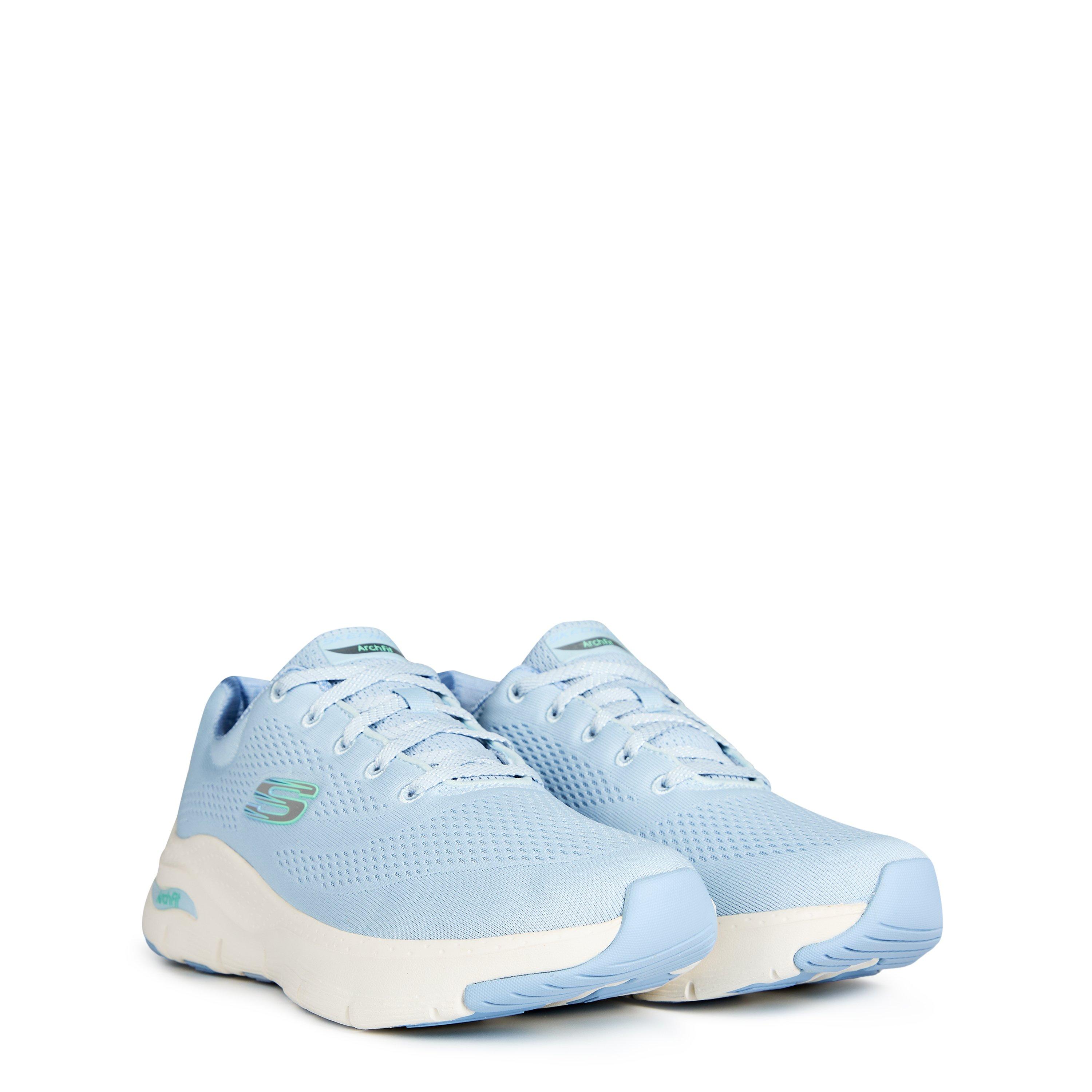 Azul Claro - Skechers - Women's Engineered Mesh Lace-Up Casual Low-Top Trainers - 3